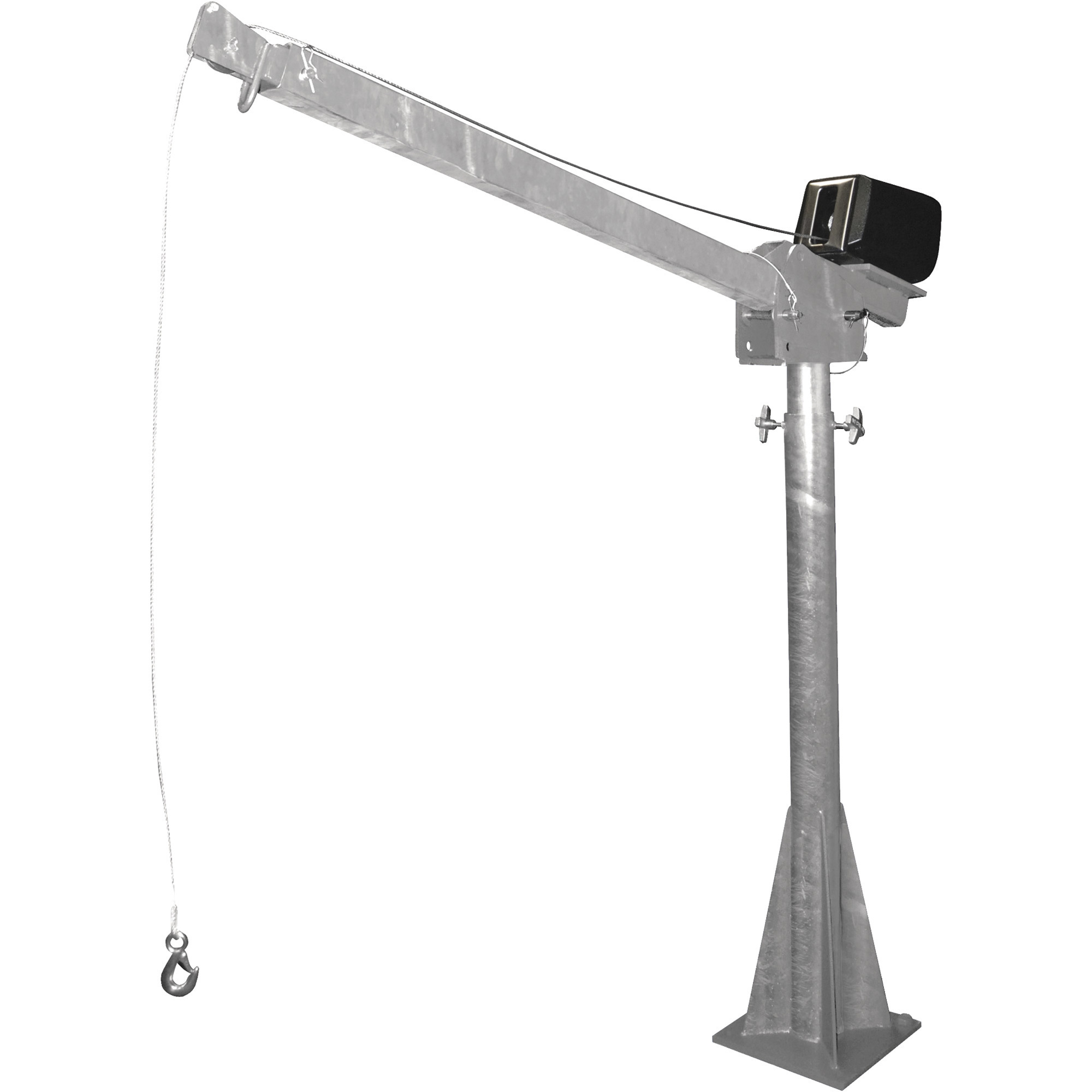 Vestil AC Powered Jib Crane - 2000-Lb. Capacity, Telescopic Boom, Galvanized, Model# WTJ-20-4-AC-GAL