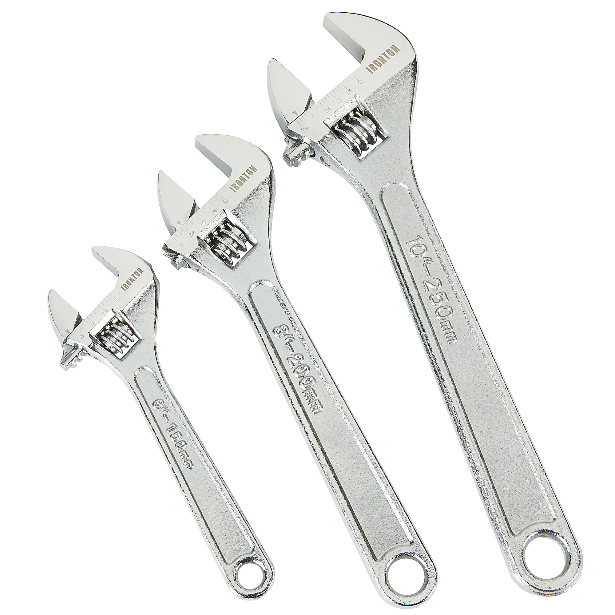 Ironton 3-Pc. Adjustable Wrench Set | Northern Tool