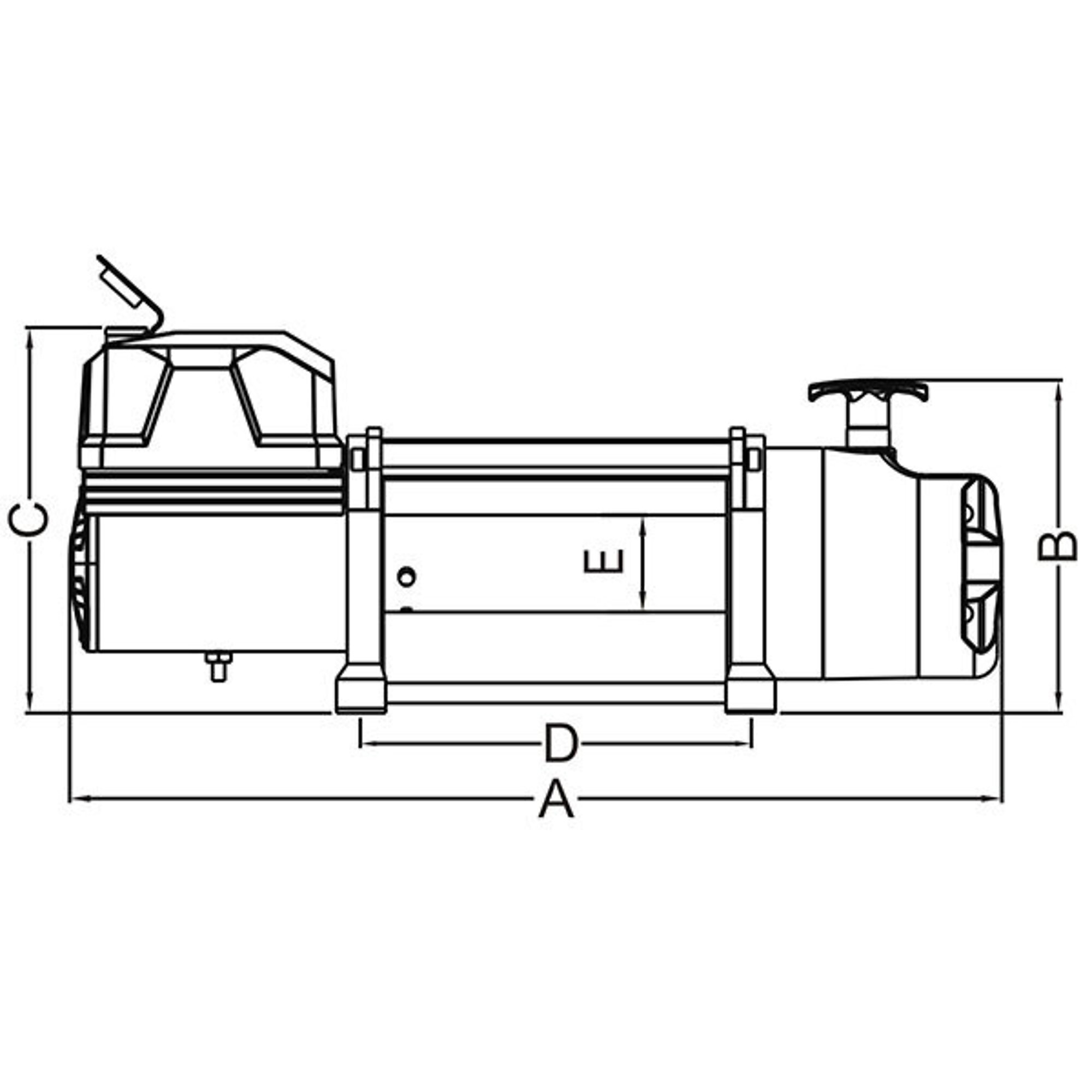 Novawinch, Truck/Trailer 12V DC Powered Winch, Capacity (Line Pull) 12500 lb, Volts 12, Max