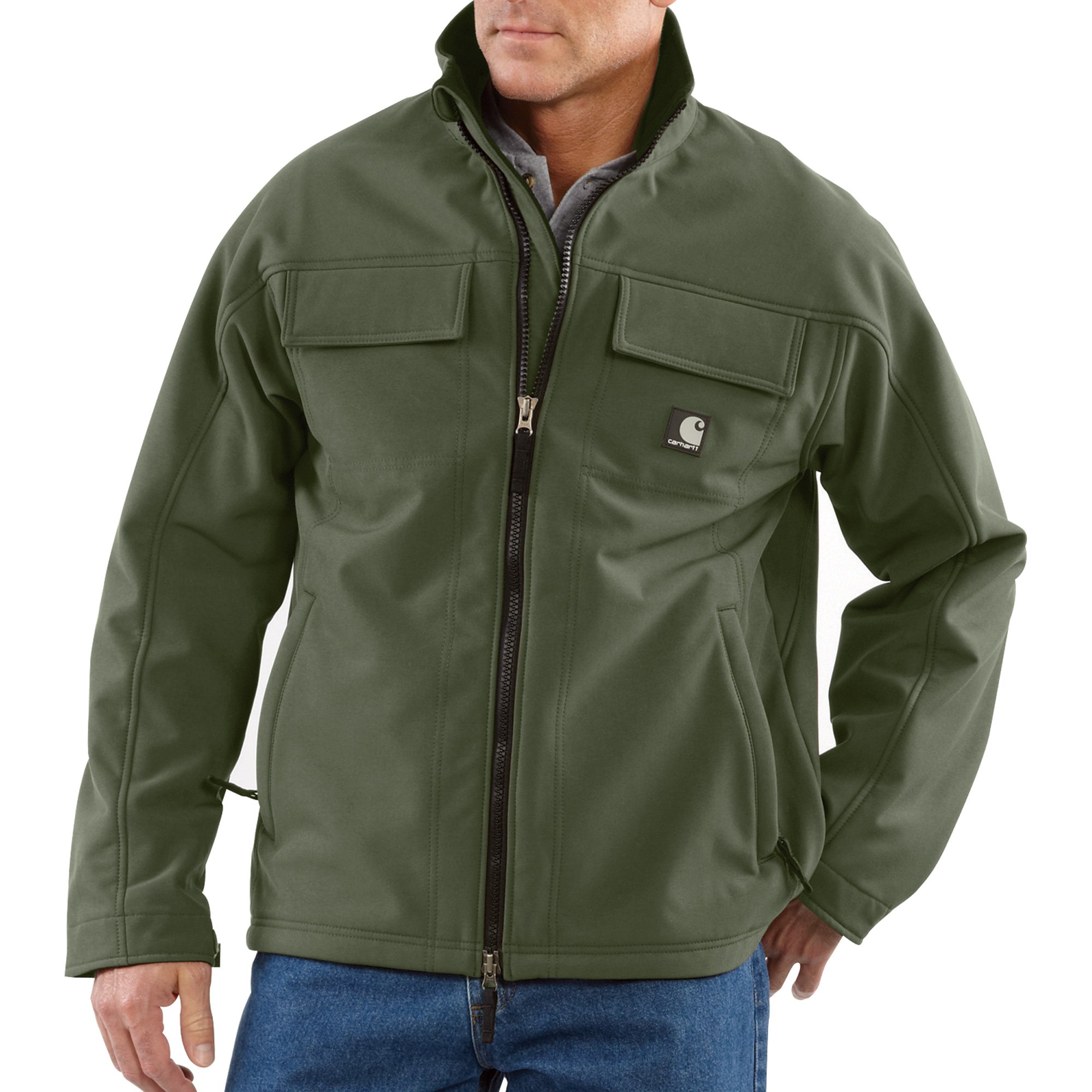 Carhartt Soft Shell Traditional Jacket — Olive, 2XL Tall, Model