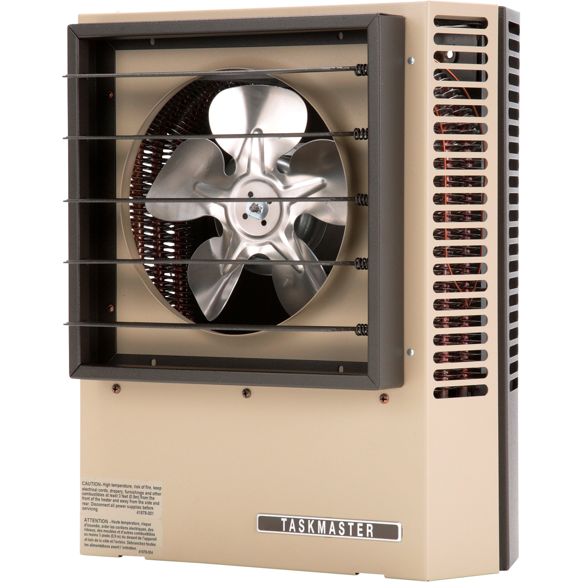 TPI Fan-Forced Electric Heater - 7.5kW, 480V, 25600 BTU, 750 Sq. Ft. Heating Capability, Model# P3P5107CA1N