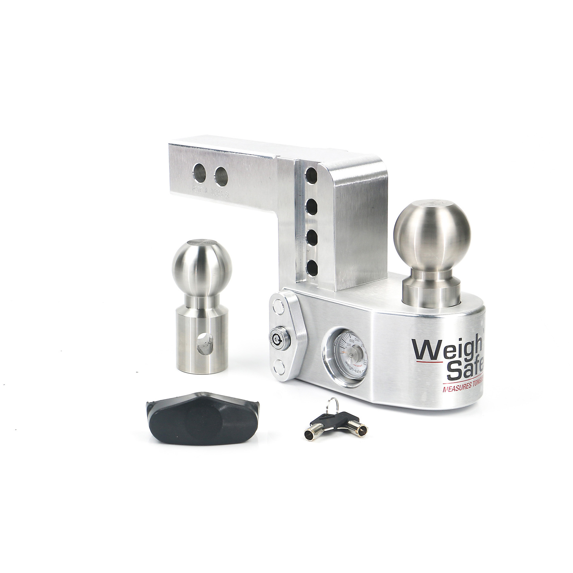 Weigh-Safe Drop Hitch Ball Mount - 4in. Drop, 2in. Shank, 12500-Lb. Capacity, 2-5/16in. Ball Diameter, Class V, Model# WS4-2