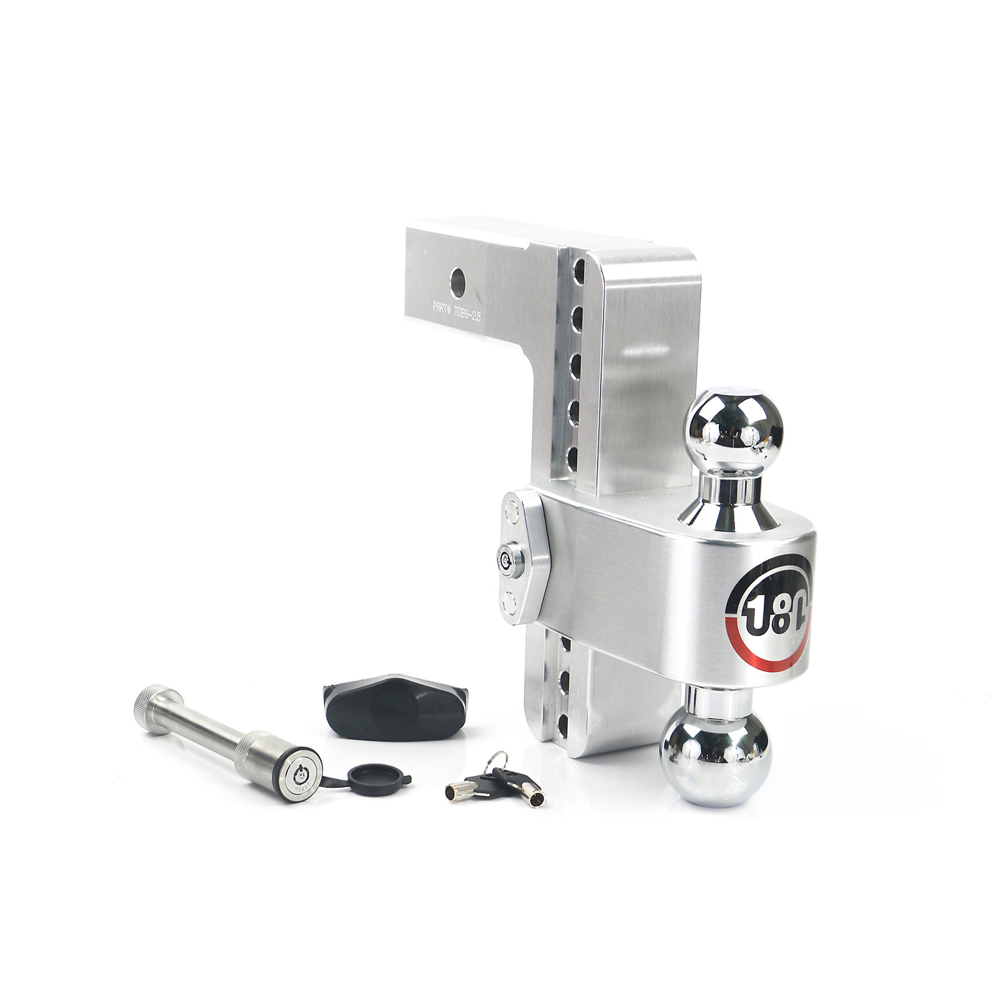 Weigh-Safe 180 Turnover Ball Hitch - 8in. Drop, 2.5in. Shank, 18500lb Capacity, 2-5/16in. Ball Diameter, Class V, Model# CTB8-2.5-KA