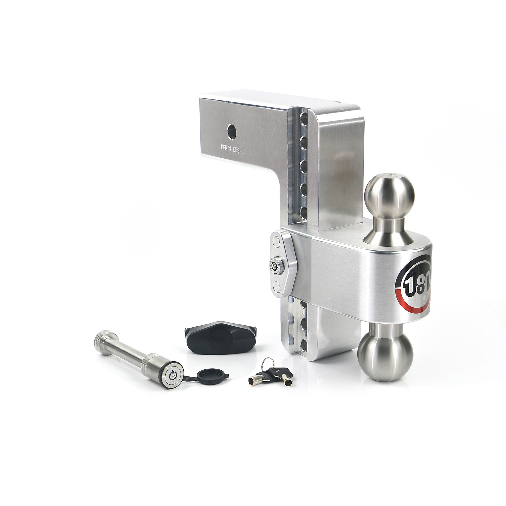 Weigh Safe 180 Turnover Ball Hitch - 8in. Drop, 3in. Shank, 21,000-Lb. GTW, Class V, 2-5/16in. Ball Diameter, Model# LTB8-3-KA
