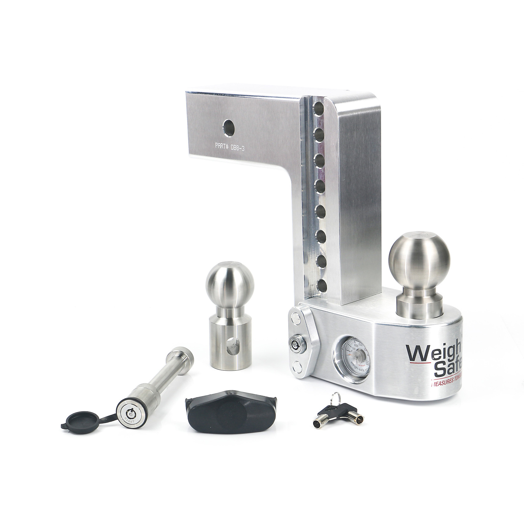 Weigh-Safe Drop Hitch Ball Mount - 8in. Drop, 3in. Shank, 21000-Lb. Capacity, 2-5/16in. Ball Diameter, Class V, Model# WS8-3-KA