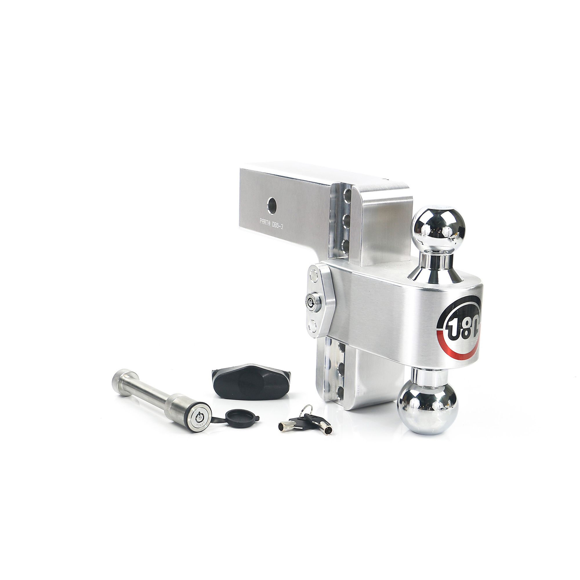 Weigh Safe 180 Turnover Ball Hitch - 6in. Drop, 3in. Shank, 21,000 lb Capacity, Stainless Steel Tow Balls, Class V, Model# CTB6-3-KA