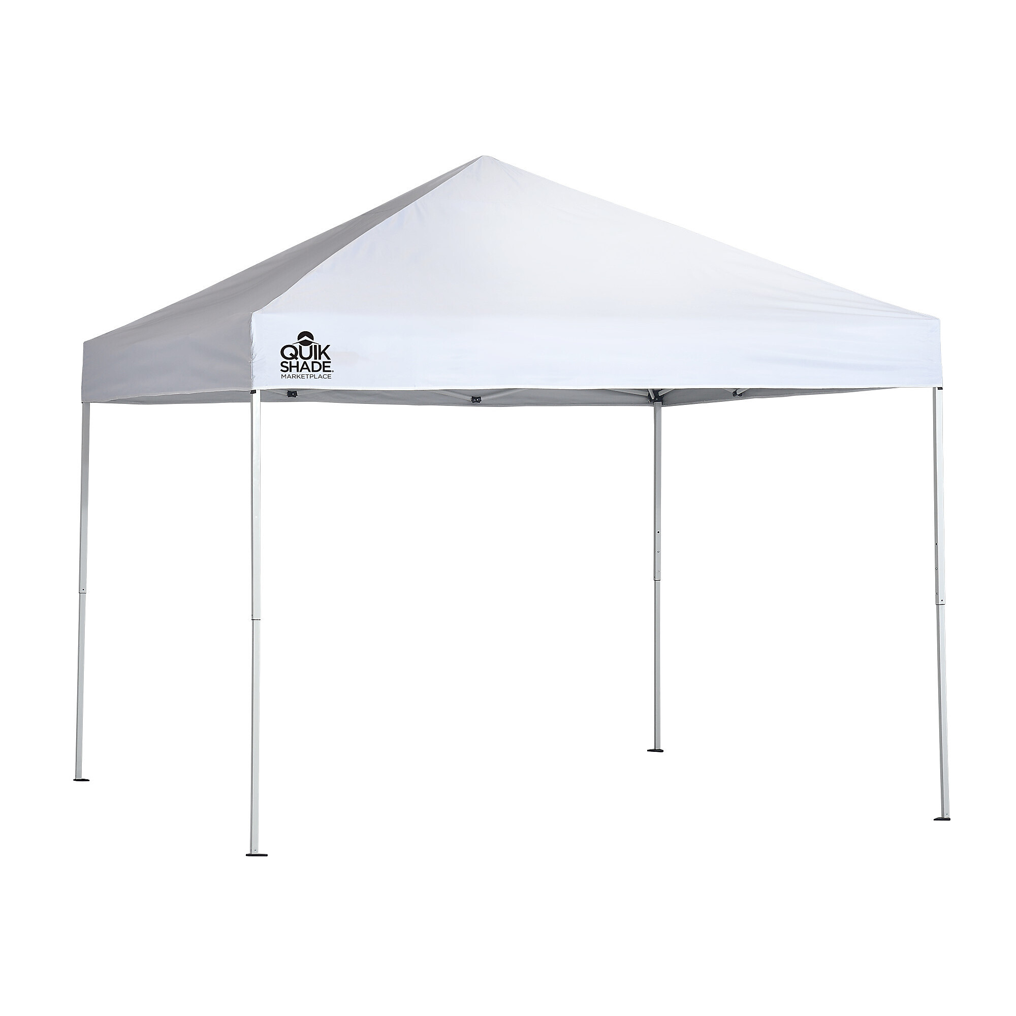 Quik Shade Marketplace, Straight Leg Marketplace Canopy 10 x 10ft., Length 10 ft, Width 10 ft, Color White, Model# 167708RL