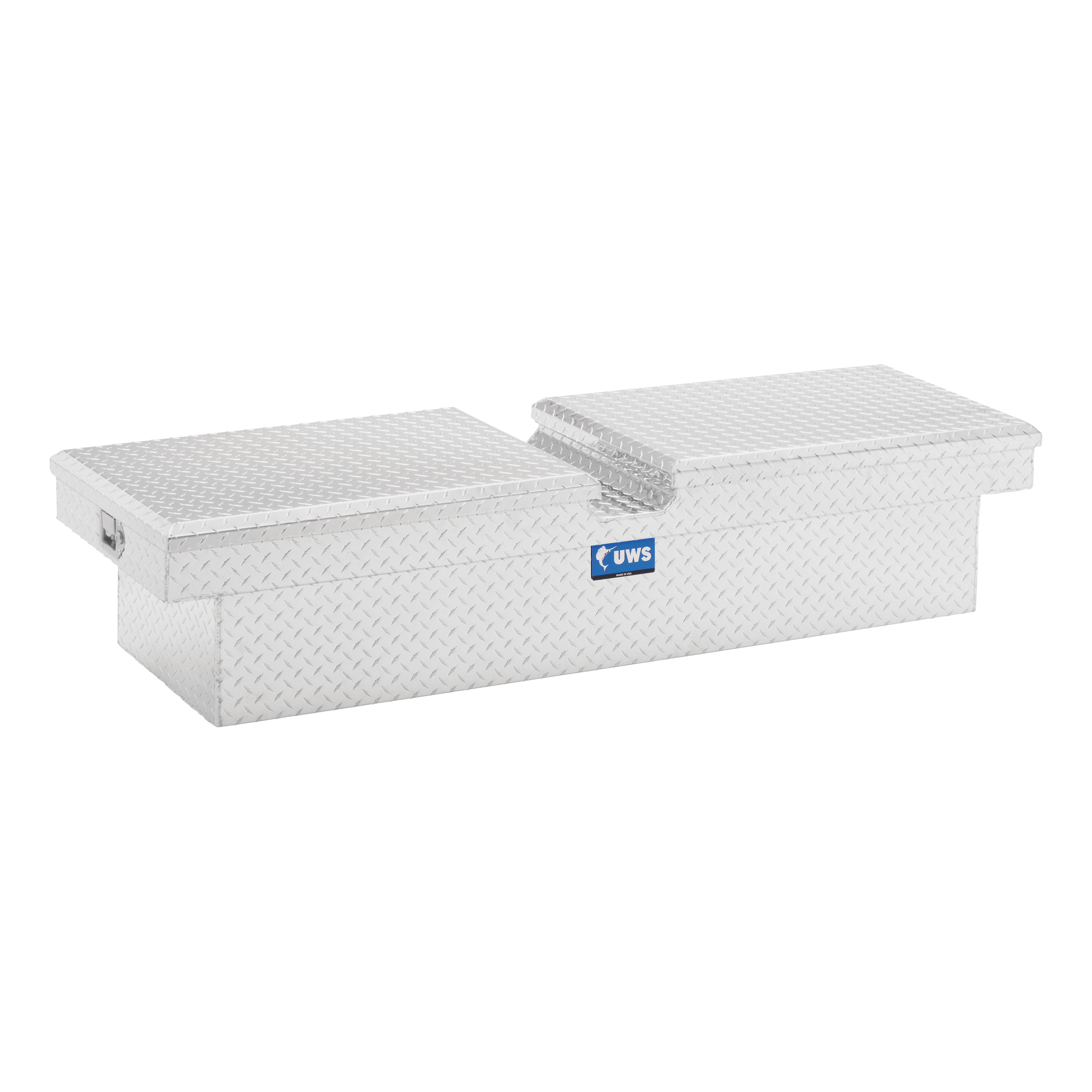 UWS, 60in. Gull Wing Crossover Truck Tool Box, Width 60.875 in, Material Aluminum, Color Finish Bright Aluminum, Model# EC10041