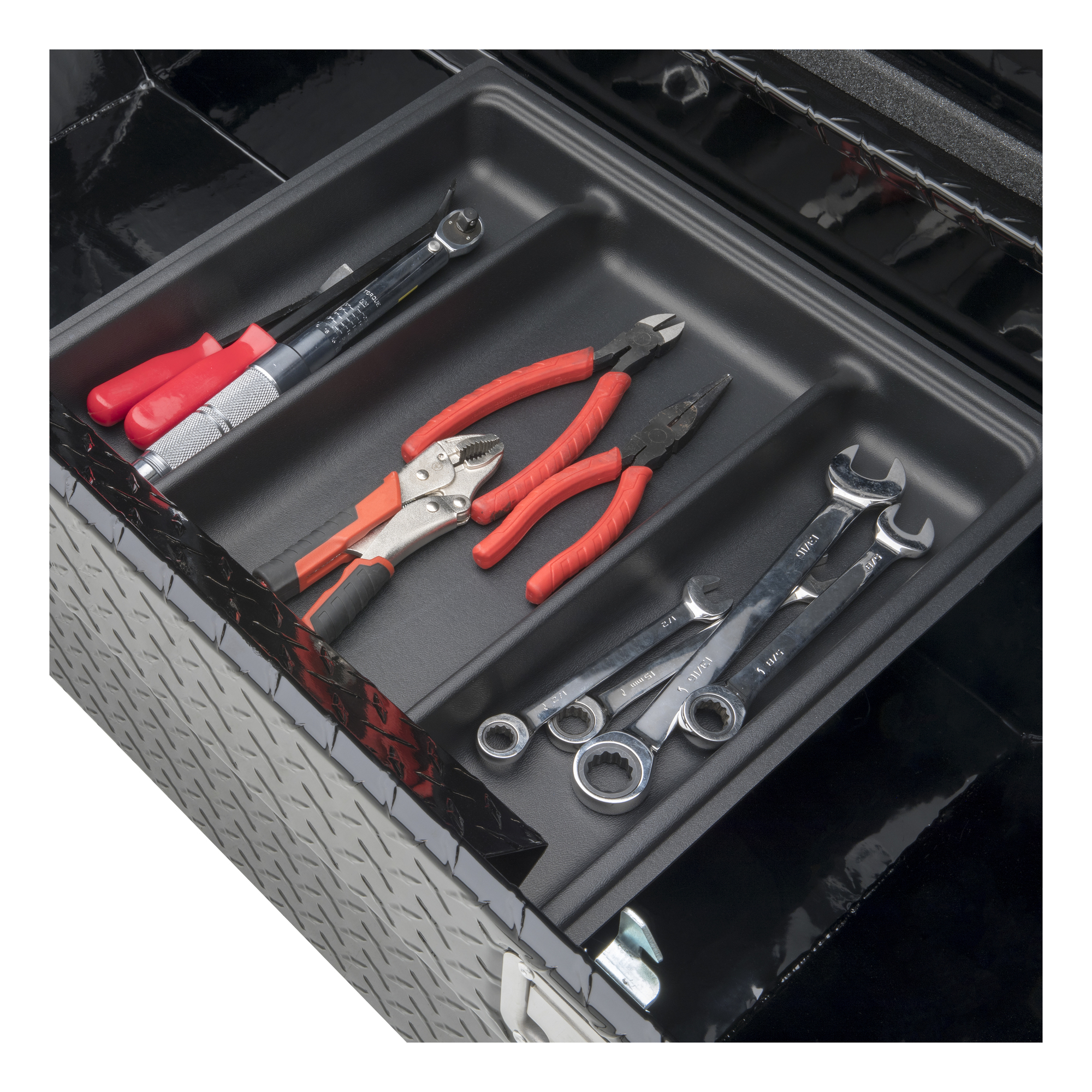 UWS, 60in. Crossover Truck Tool Box, Width 60.875 in, Material