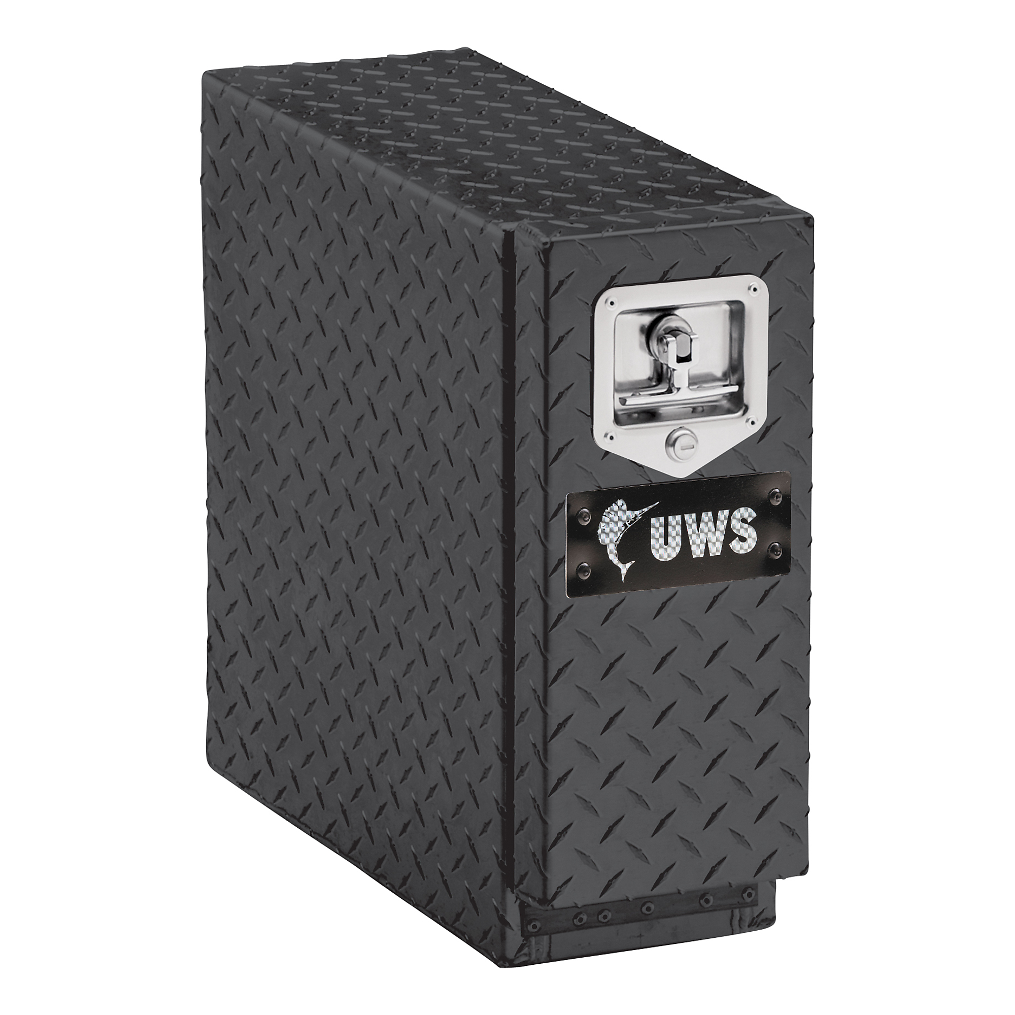 UWS, 18in. Drawer Truck Tool Box, Width 18.375 in, Material Aluminum, Color Finish Gloss Black, Model# EC20032
