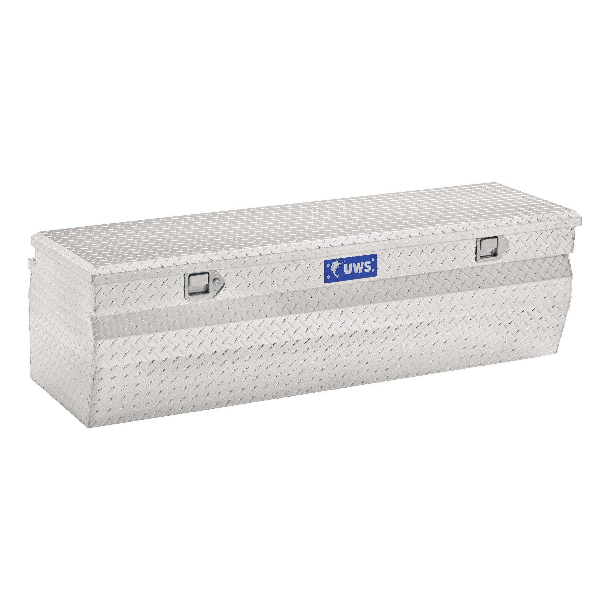UWS, 42in. Wedge Utility Chest Box, Width 42.875 in, Material Aluminum, Color Finish Bright Aluminum, Model# EC20221
