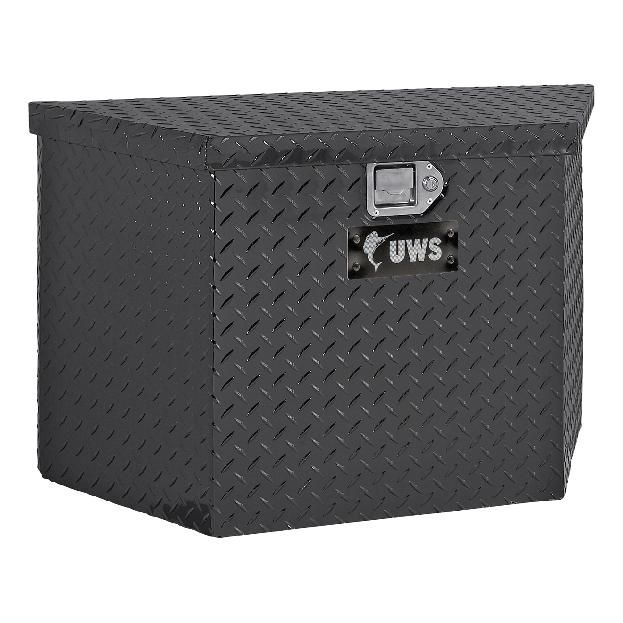 UWS, 49in. Trailer Tongue Box, Width 50 in, Material Aluminum, Color Finish Gloss Black, Model# EC20442