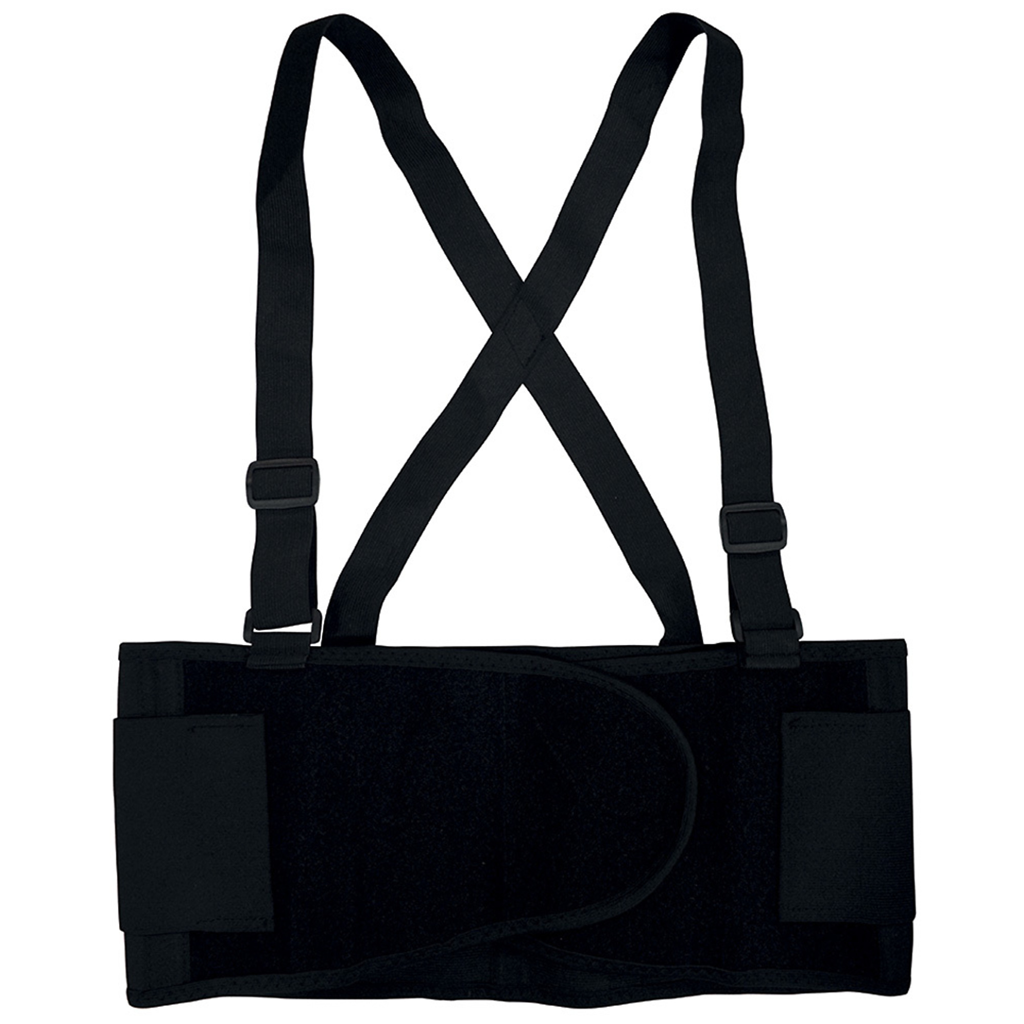 General Electric, Back Support Belt, XL, 42in.- 48in., Black, Adjustable, Size XL, Model# GR540XL