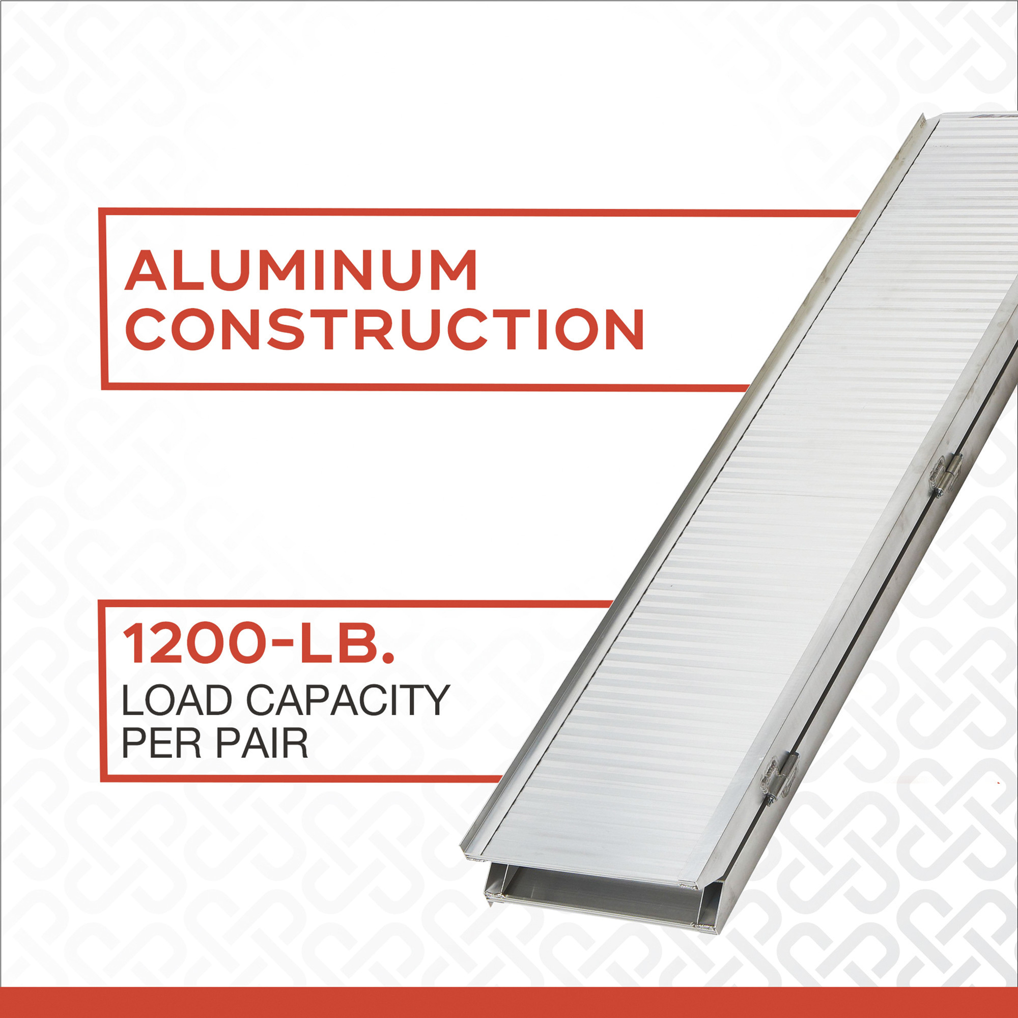 Towing Removable Loading Ramp Ultra-Tow Aluminum Mobility Ramp Set, 1200-Lb. Capacity, 30in.W x 72in ...