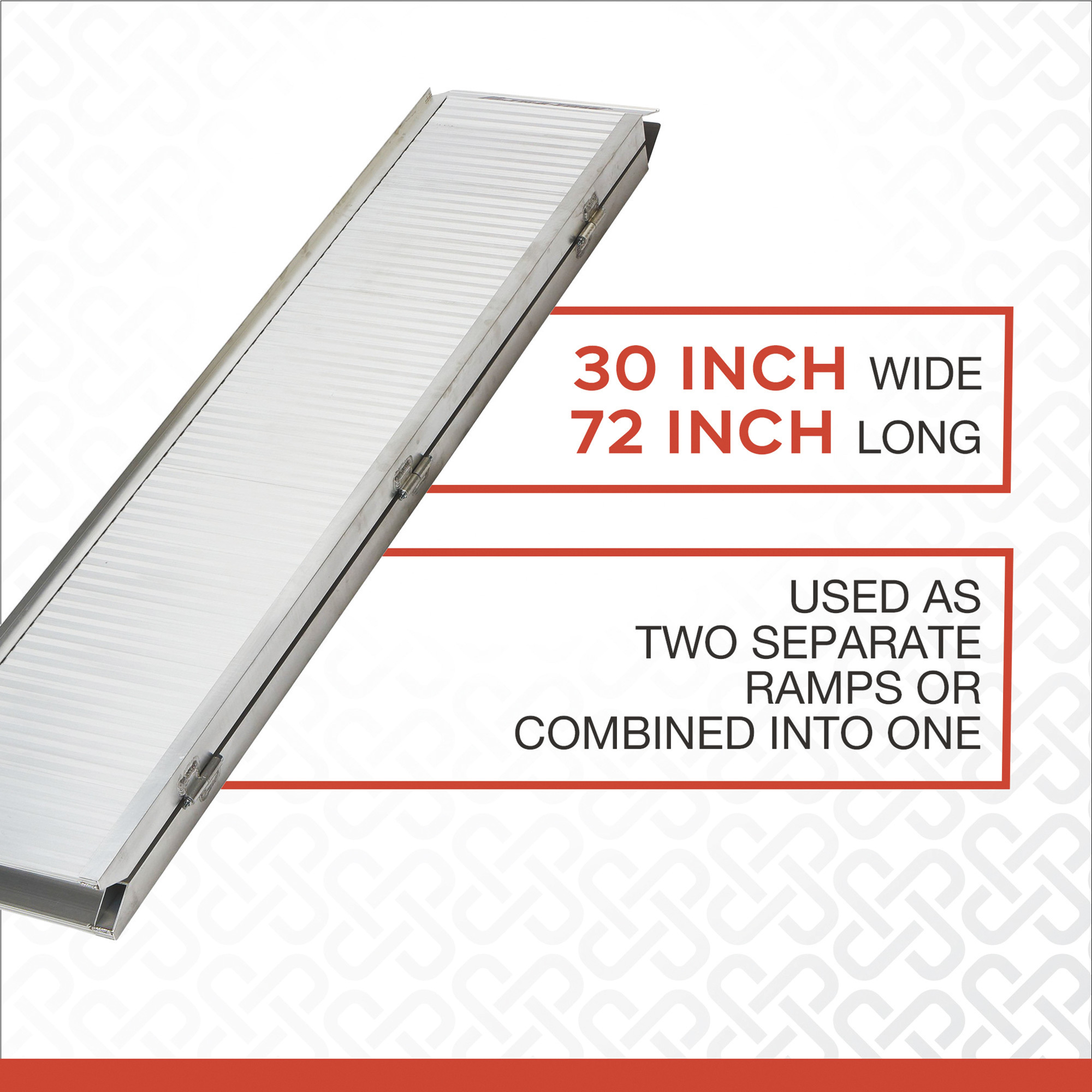 Ultra-Tow Aluminum Mobility Ramp Set, 1200-Lb. Capacity, 30in.W x 72in ...