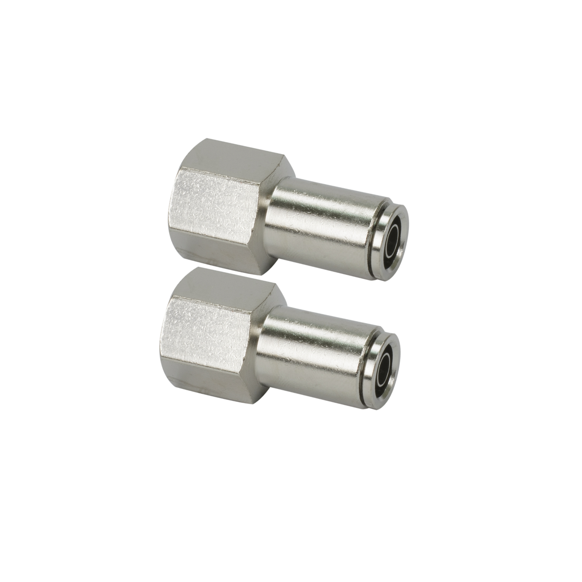 Viair Airline Straight PTC Fitting - 3/8in. NPT, Nickel-Plated Brass, 200 PSI, Model# 13882