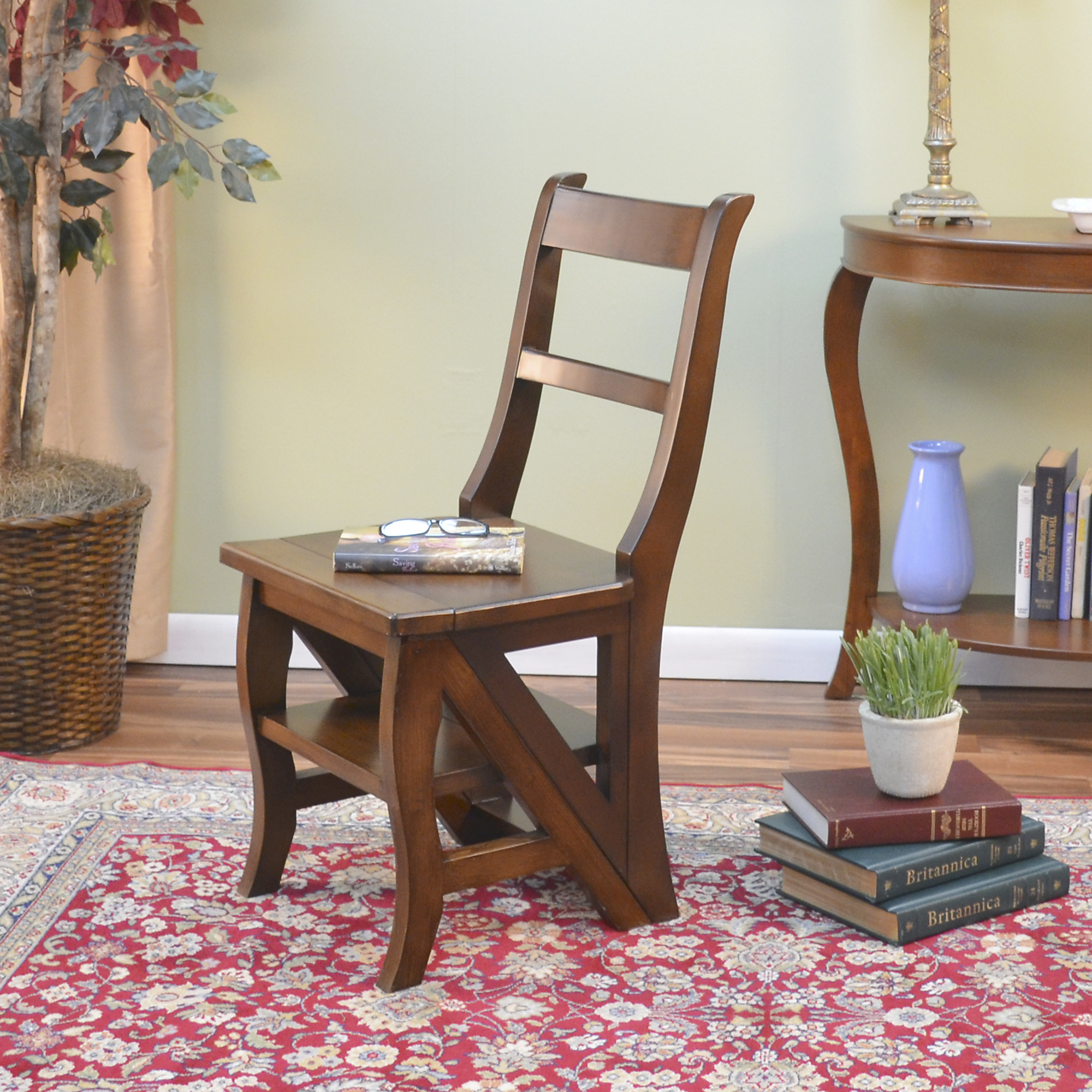 Carolina Living Library Ladder Chair Chestnut Primary Color