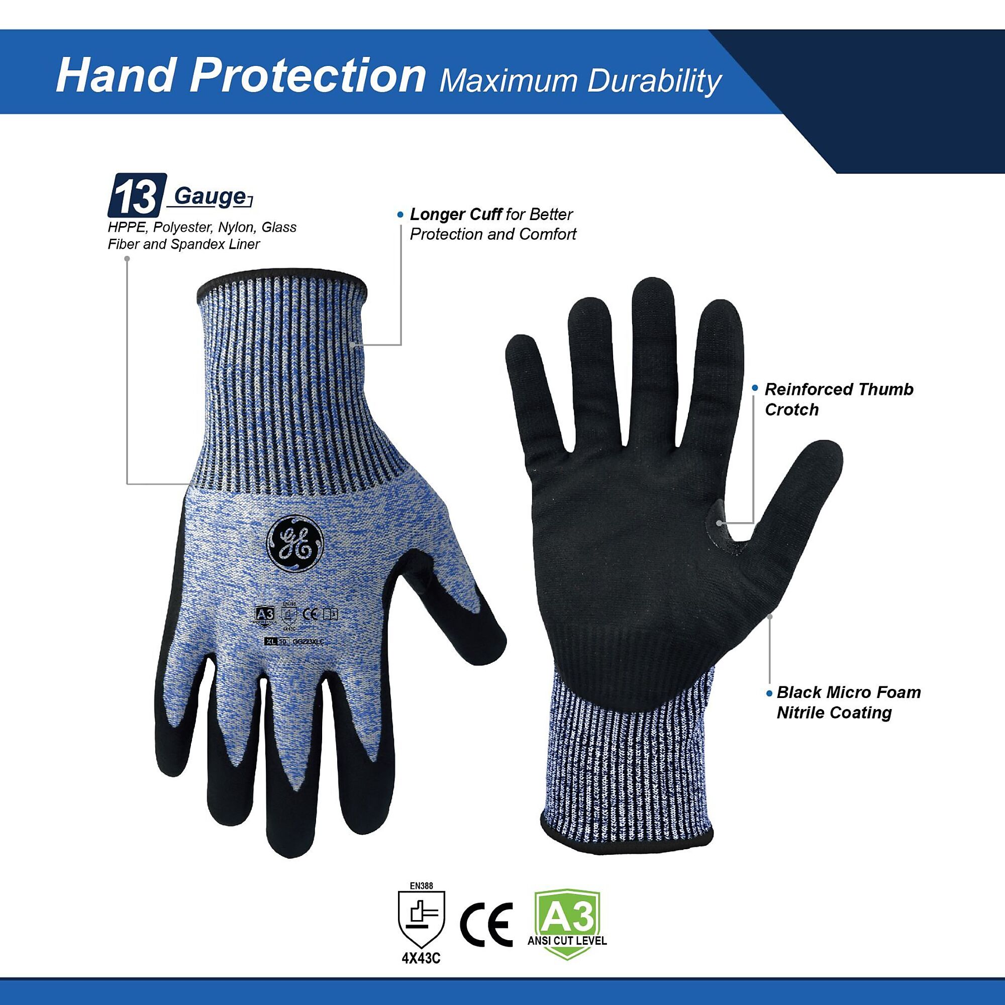 West Chester Coolmax Nitrile-Dipped Gloves