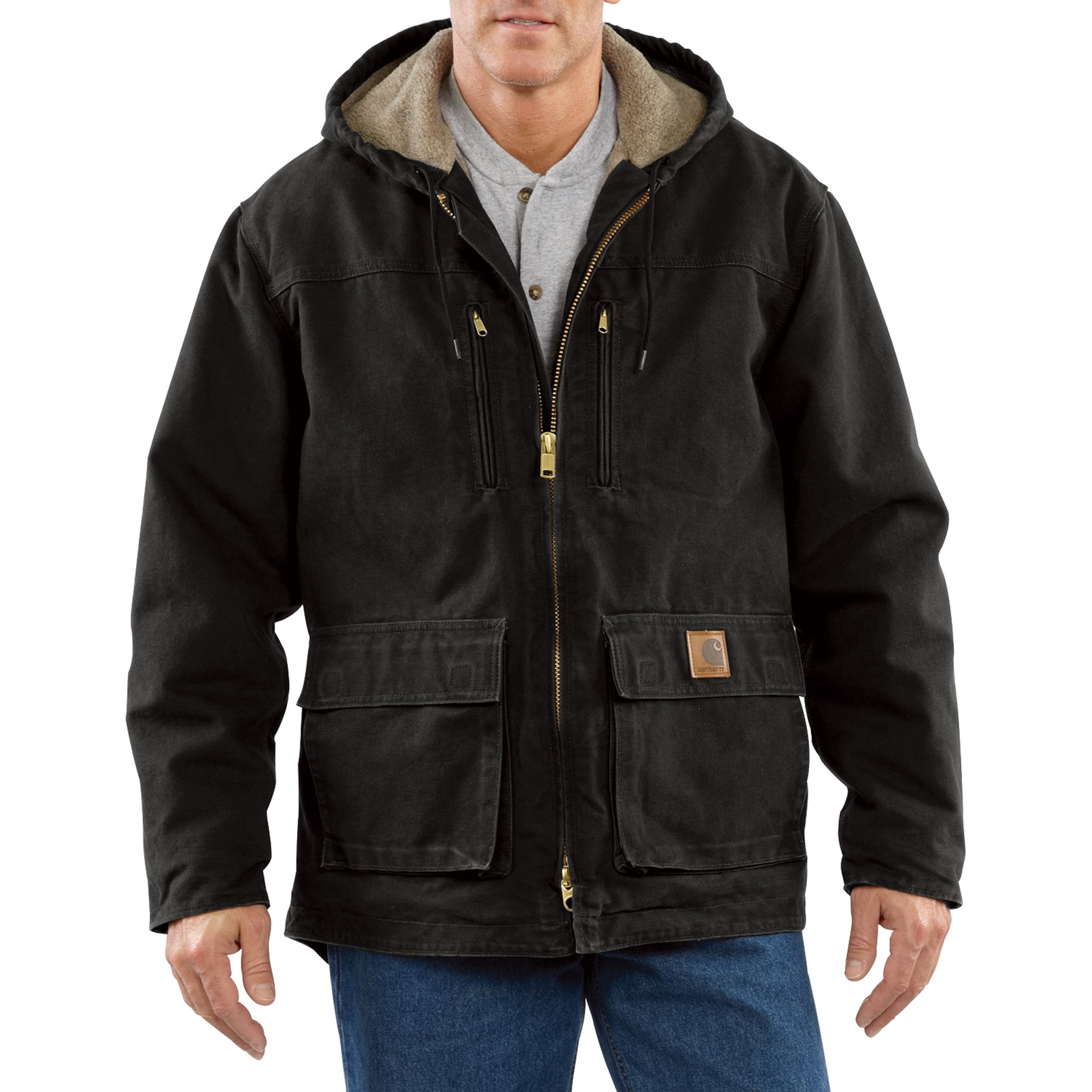 Carhartt Sandstone Jackson Coat — Black, Large, Model# C95