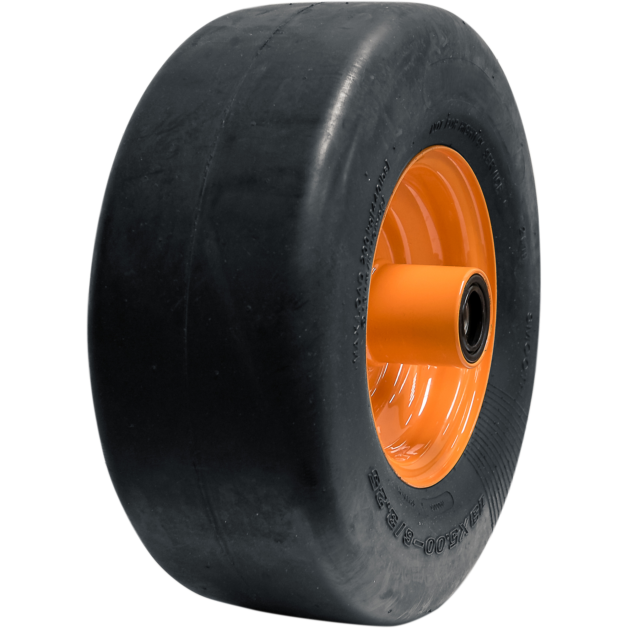 HI-RUN, Semi-pneumatic Tire Assembly, Smooth, 3/4in.ID, Tire Size 13X5.00-6/3.25 Model# AWD1003