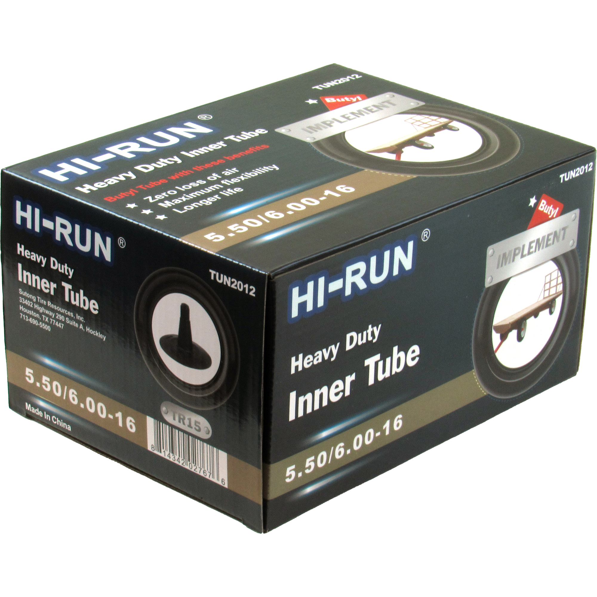 HI-RUN, Tube 5.50/6.00-16 (TR15) Float Implement, Fits Rim Size 16 in, Included (qty.) 1 Model# TUN2012