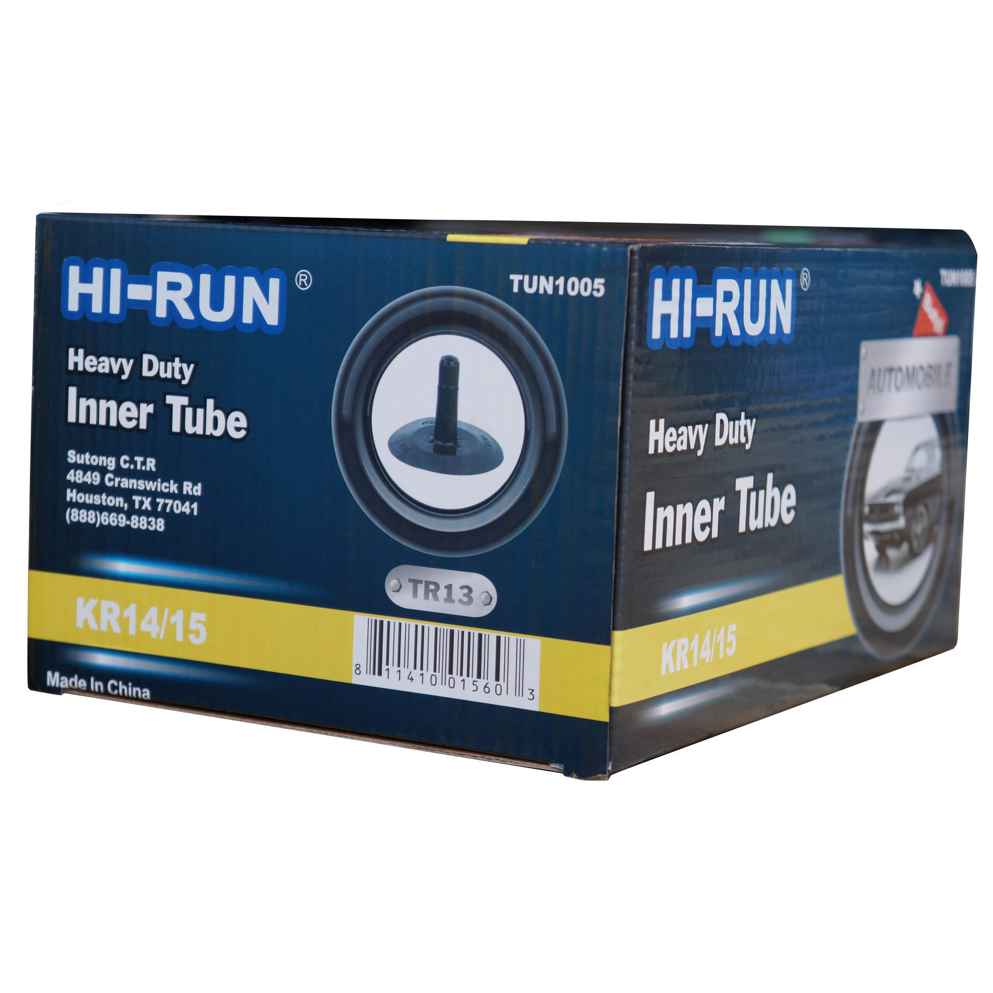 HI-RUN, Tube KR14/15 (TR13) Passenger, Fits Rim Size 14 in, Included (qty.) 1 Model# TUN1005