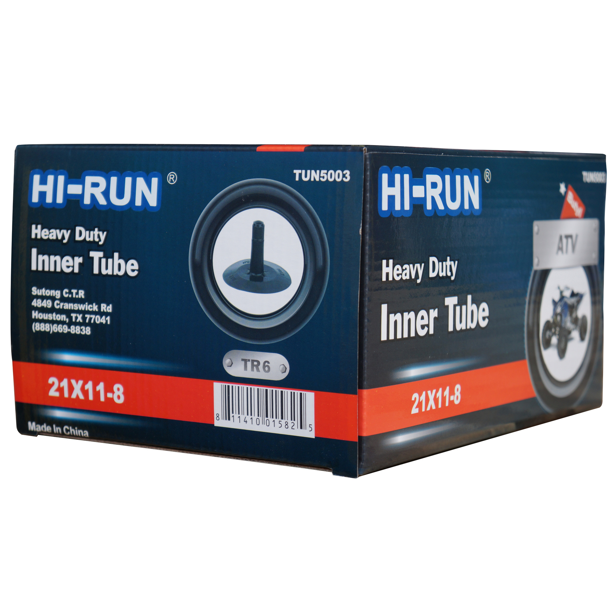 HI-RUN, Tube 21X11-8 (TR6) ATV/UTV, Fits Rim Size 8 in, Included (qty.) 1 Model# TUN5003