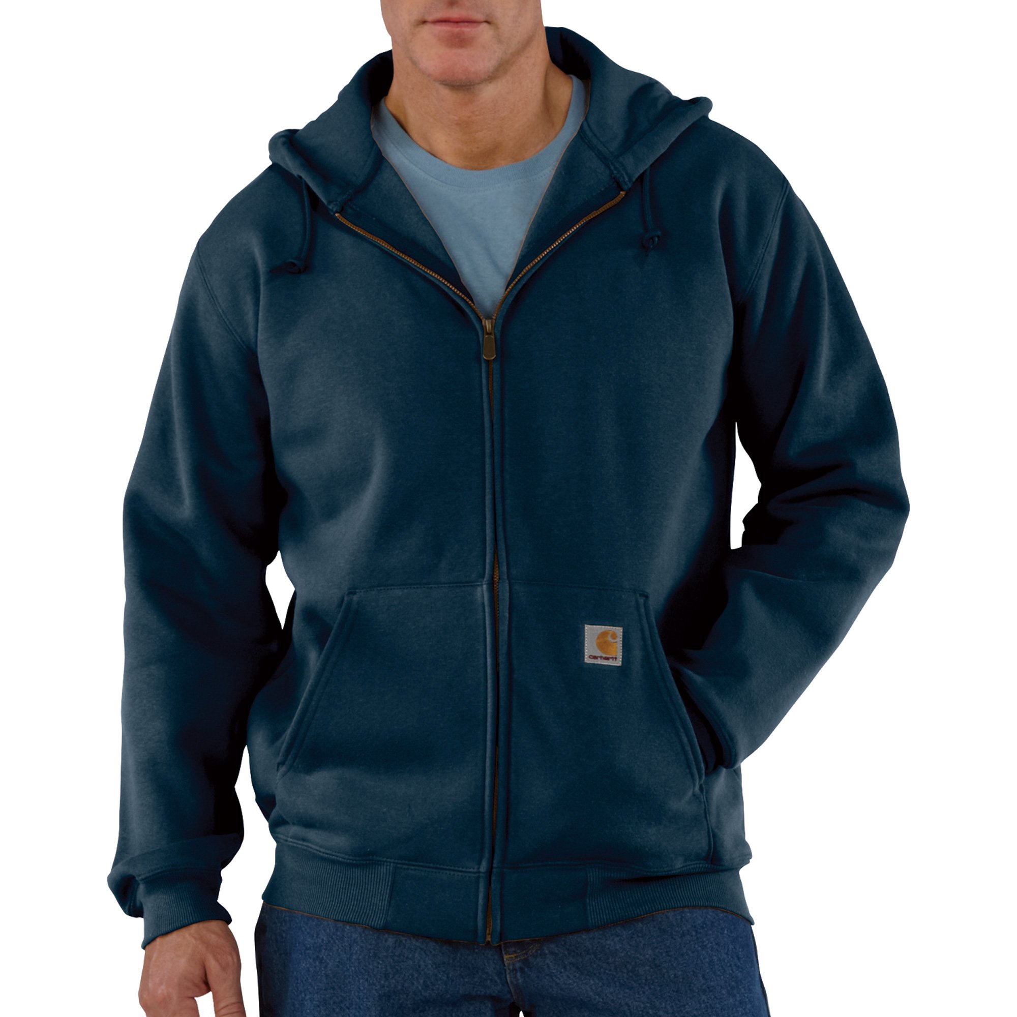 Carhartt Heavyweight Hooded Zip-Front Sweatshirt — Navy, 3XL