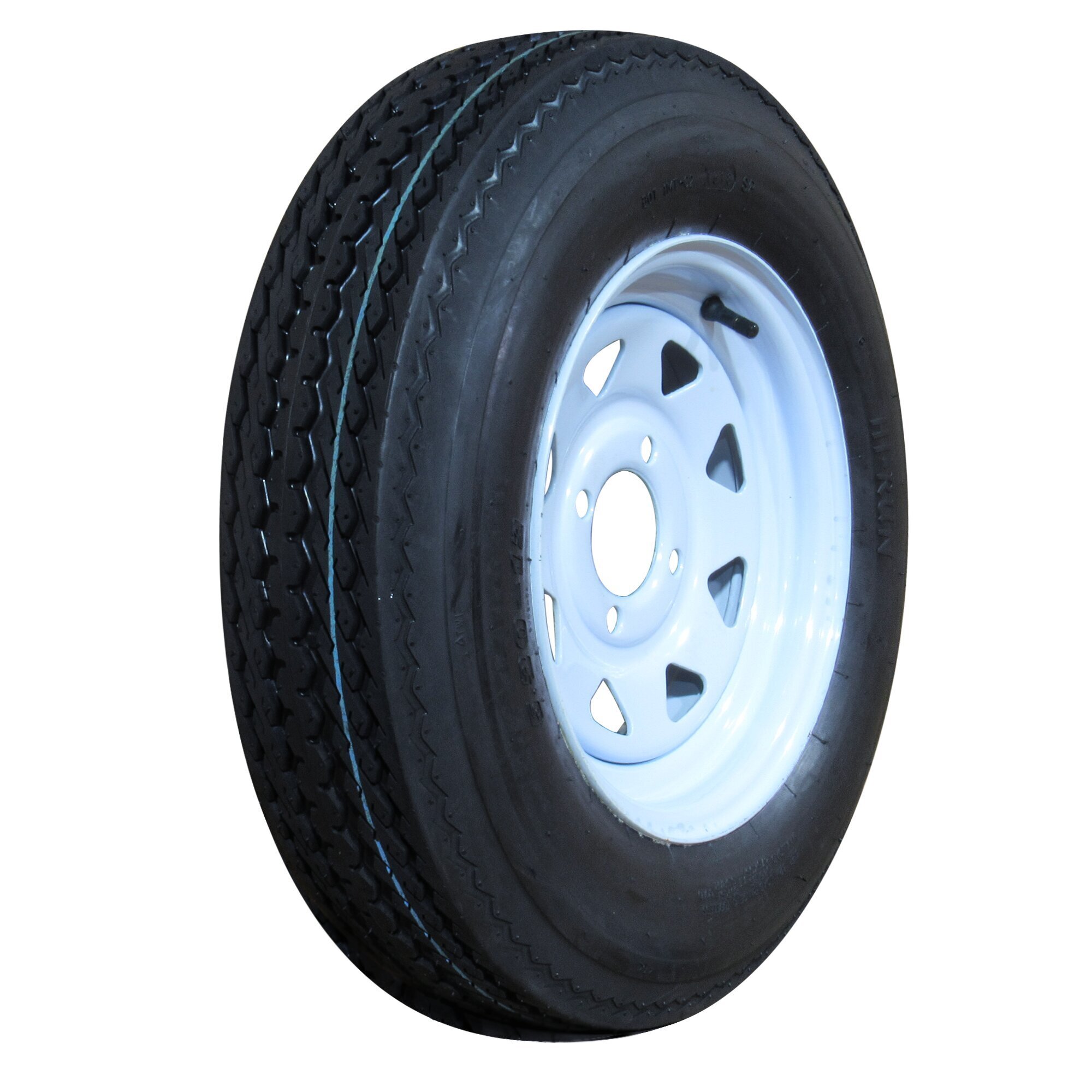 HI-RUN, Highway Trailer Tire Assembly, Bias-Ply, Tire Size 5.30-12 Load Range Rating C, Bolt Holes (qty.) 4 Model# ASB1064