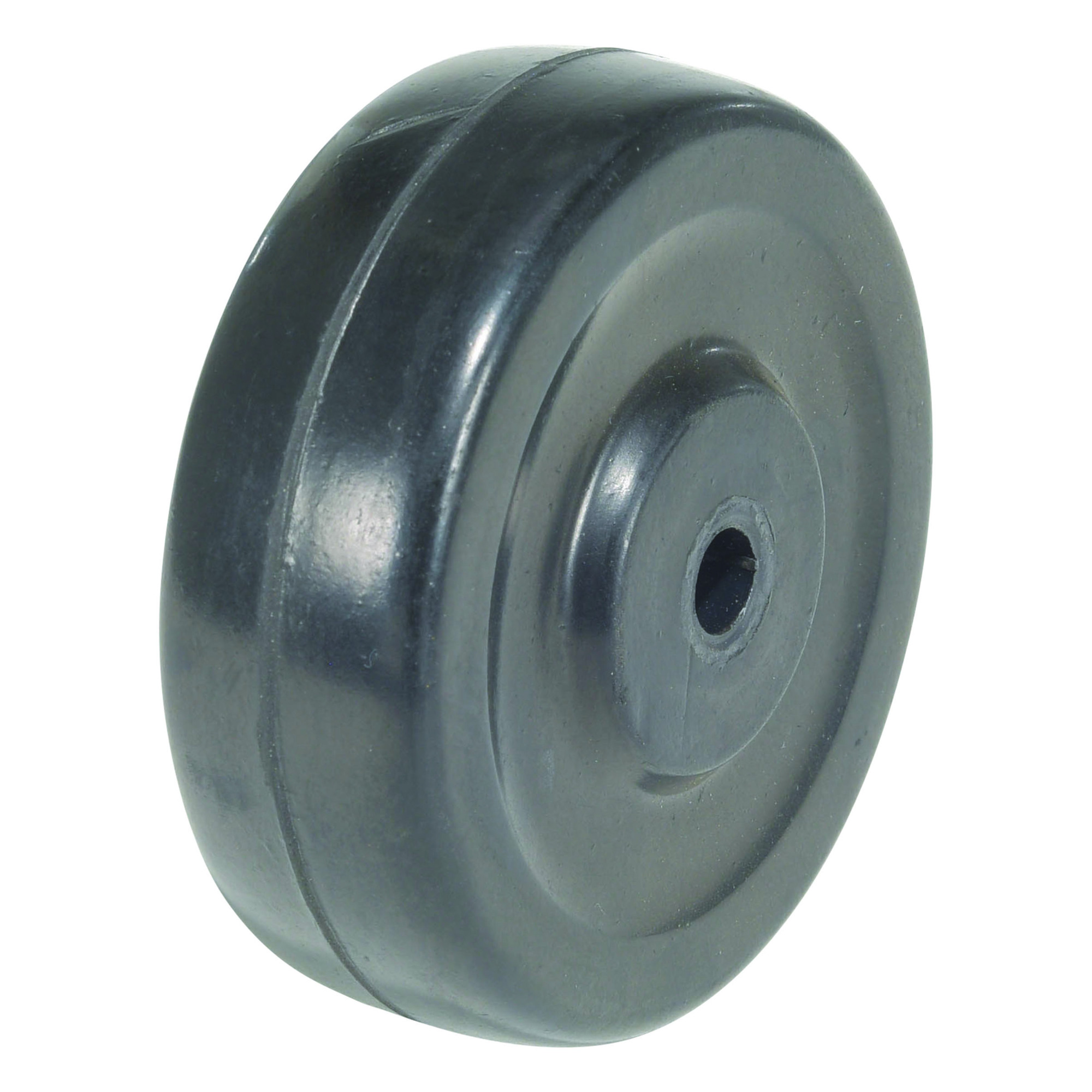 Vestil Hard Rubber Wheel - 3in. x 1in., 125-Lb. Capacity, Non-Marking, Black, Model# WHL-HR-3X1