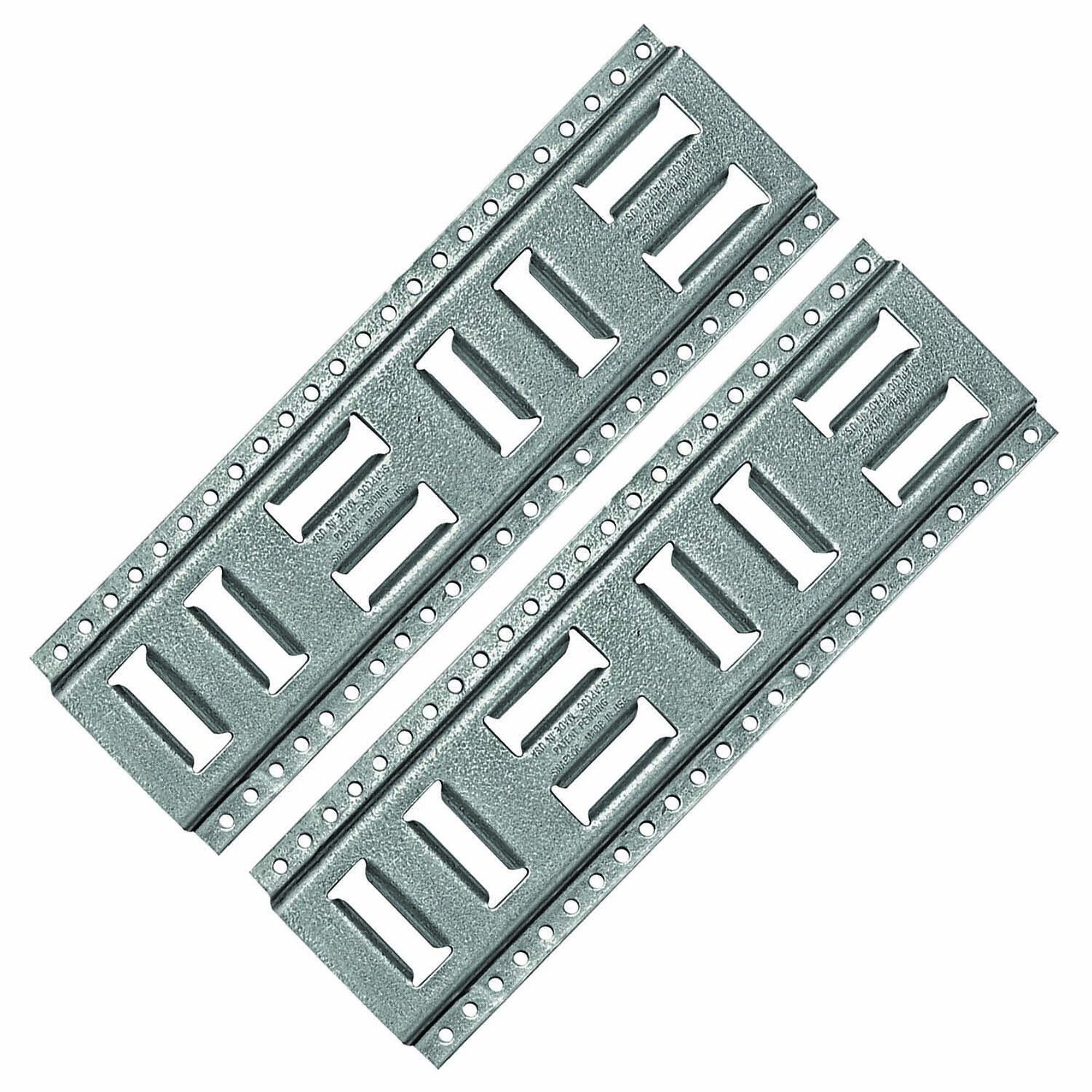 Snap-Loc Cargo Control Fast-Track E-Track - 16in., 2-Pack, 1000-Lb. Working Load, Galvanized Steel, Model# SLAET16G2