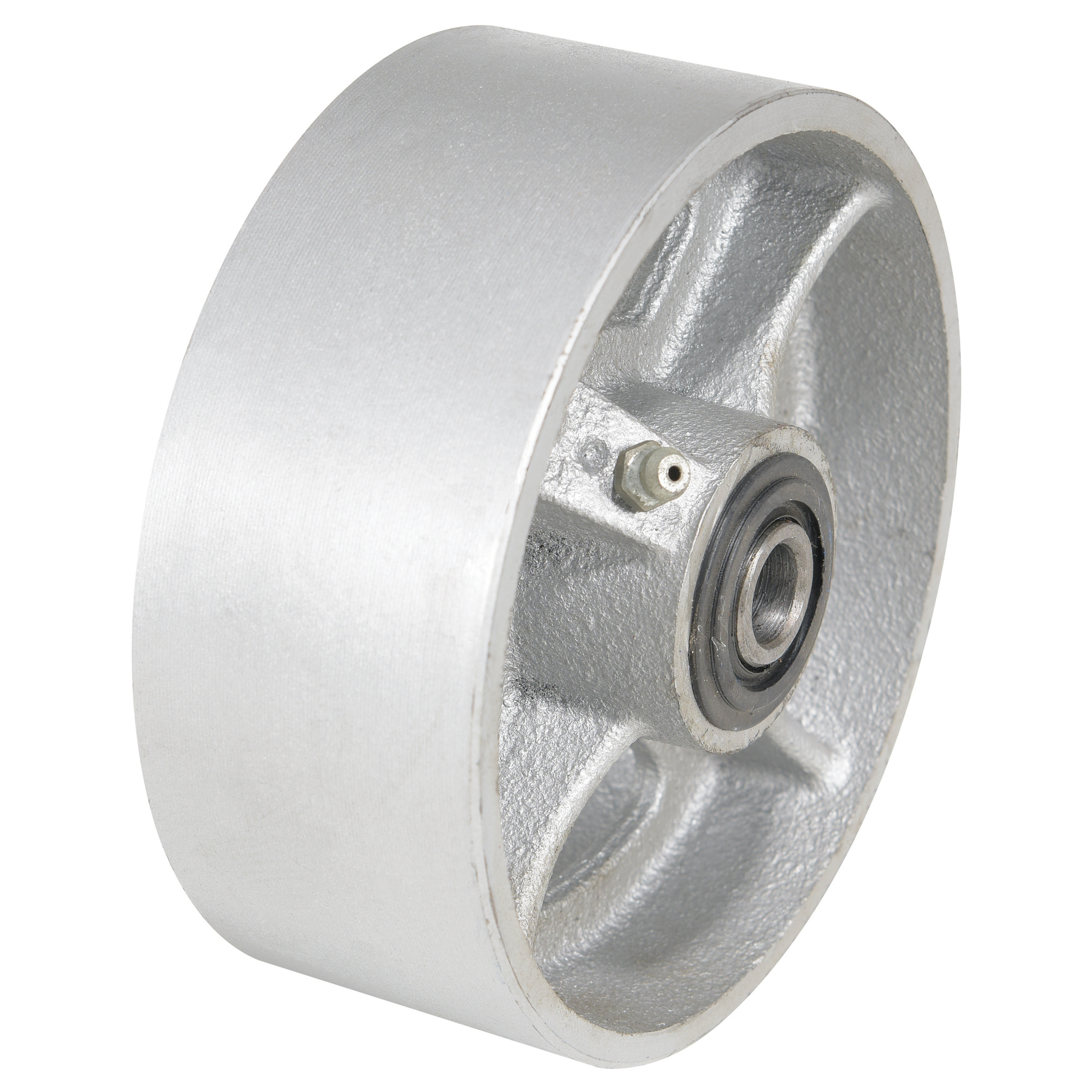 Vestil Semi-Steel Wheel - 5in. x 2in., Silver, Abrasion and Impact Resistant, Model# WHL-MA-5X2