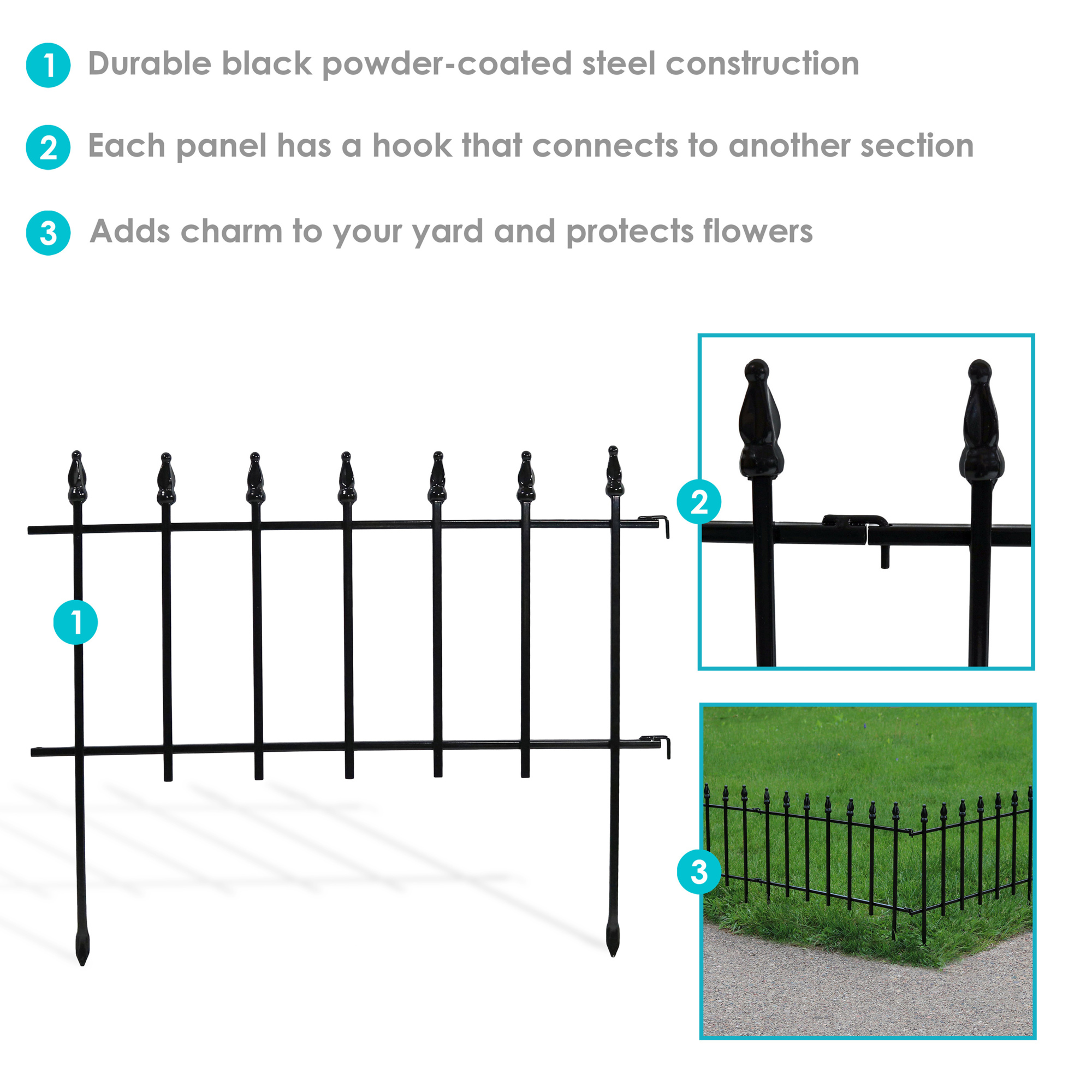 Sunnydaze Decor, 20-Piece Border Fence Panels, Model# HMI-608-4pk ...