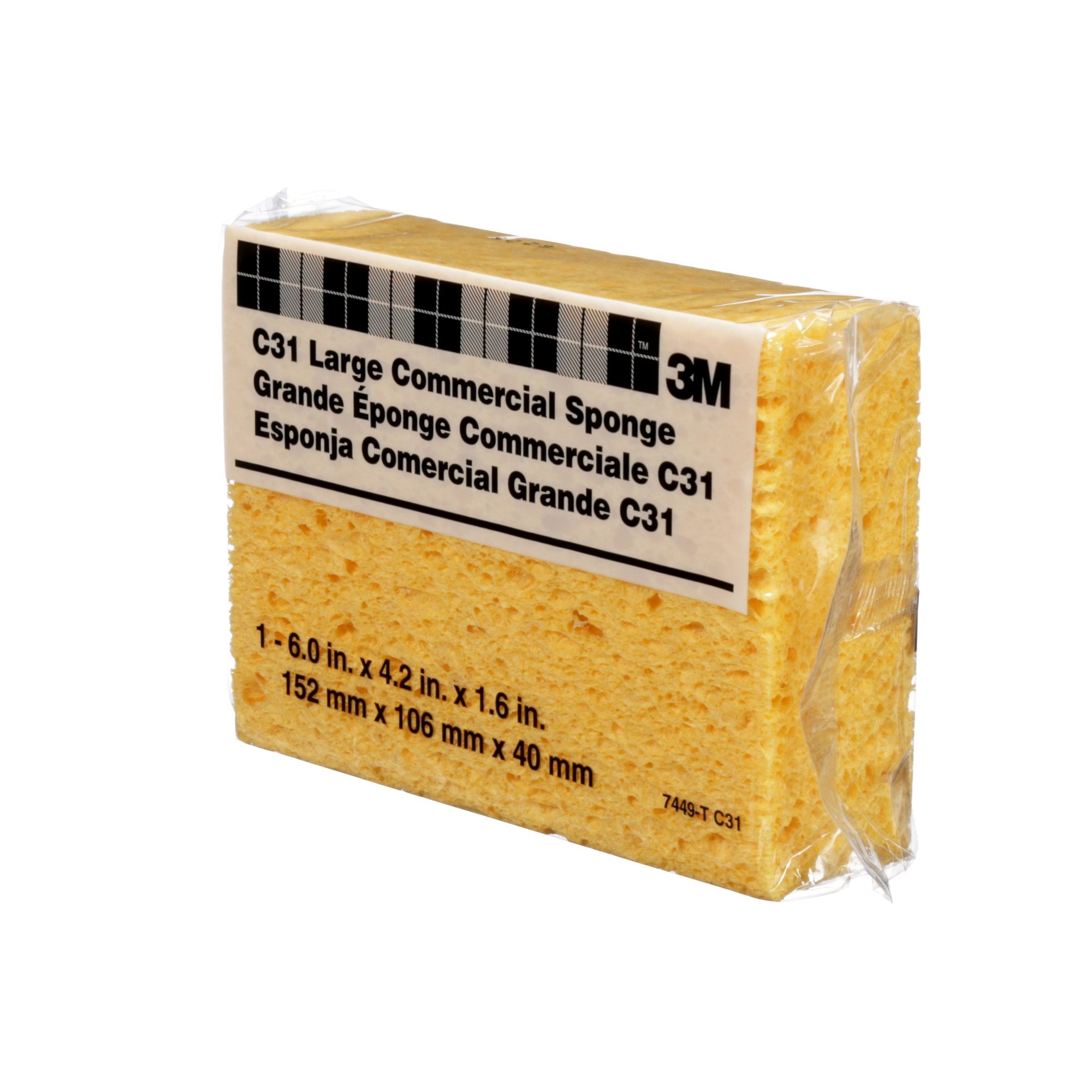 3M C-31 Large Commercial Sponge 7449T, 6 in x 4-1/4 in x 1-5/8 in, 24 –  Lynx Supply Inc.