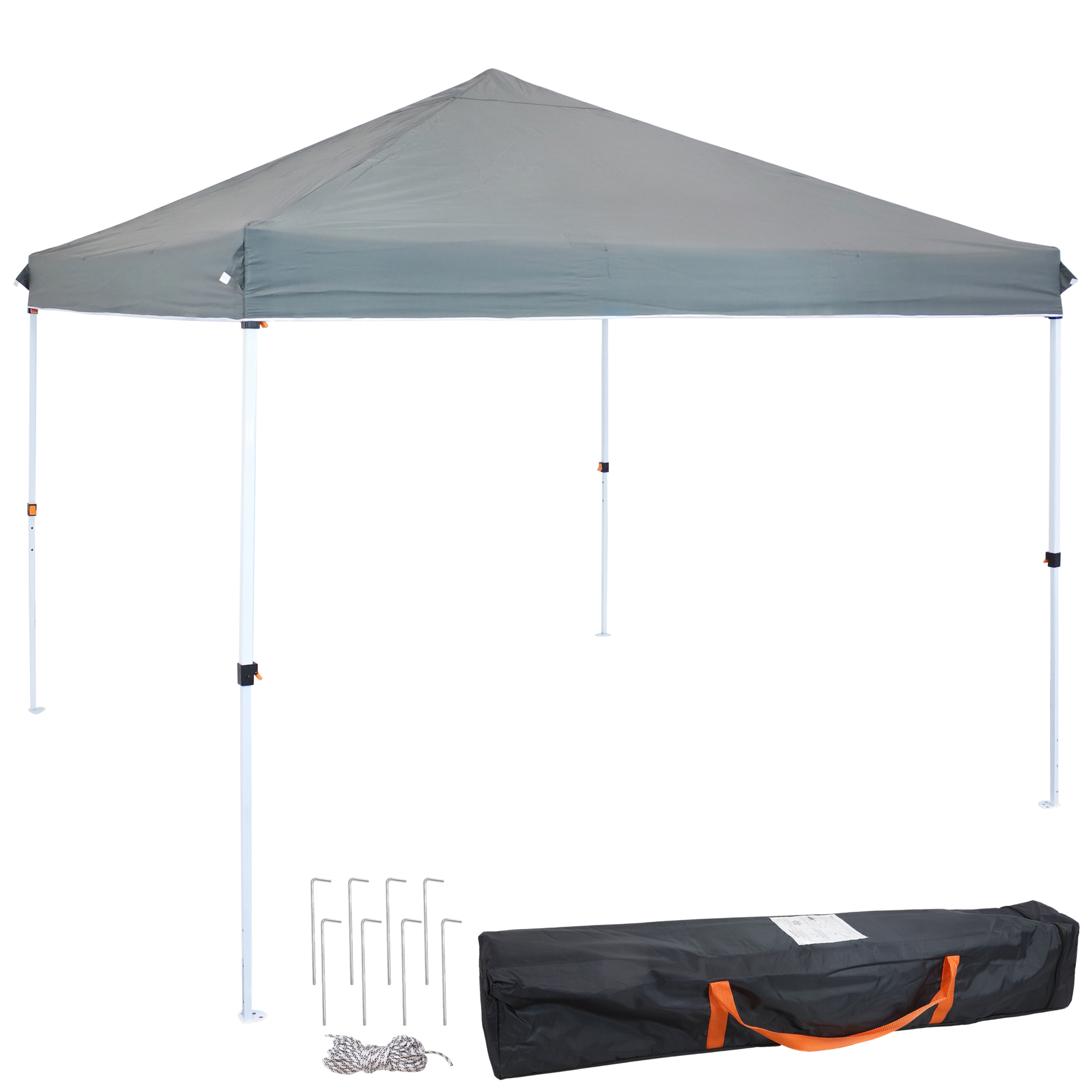 Sunnydaze Decor, 12x12ft. Pop-Up Canopy with Carry Bag - Gray, Length 12 ft, Width 12 ft, Color Gray, Model# WUY-885