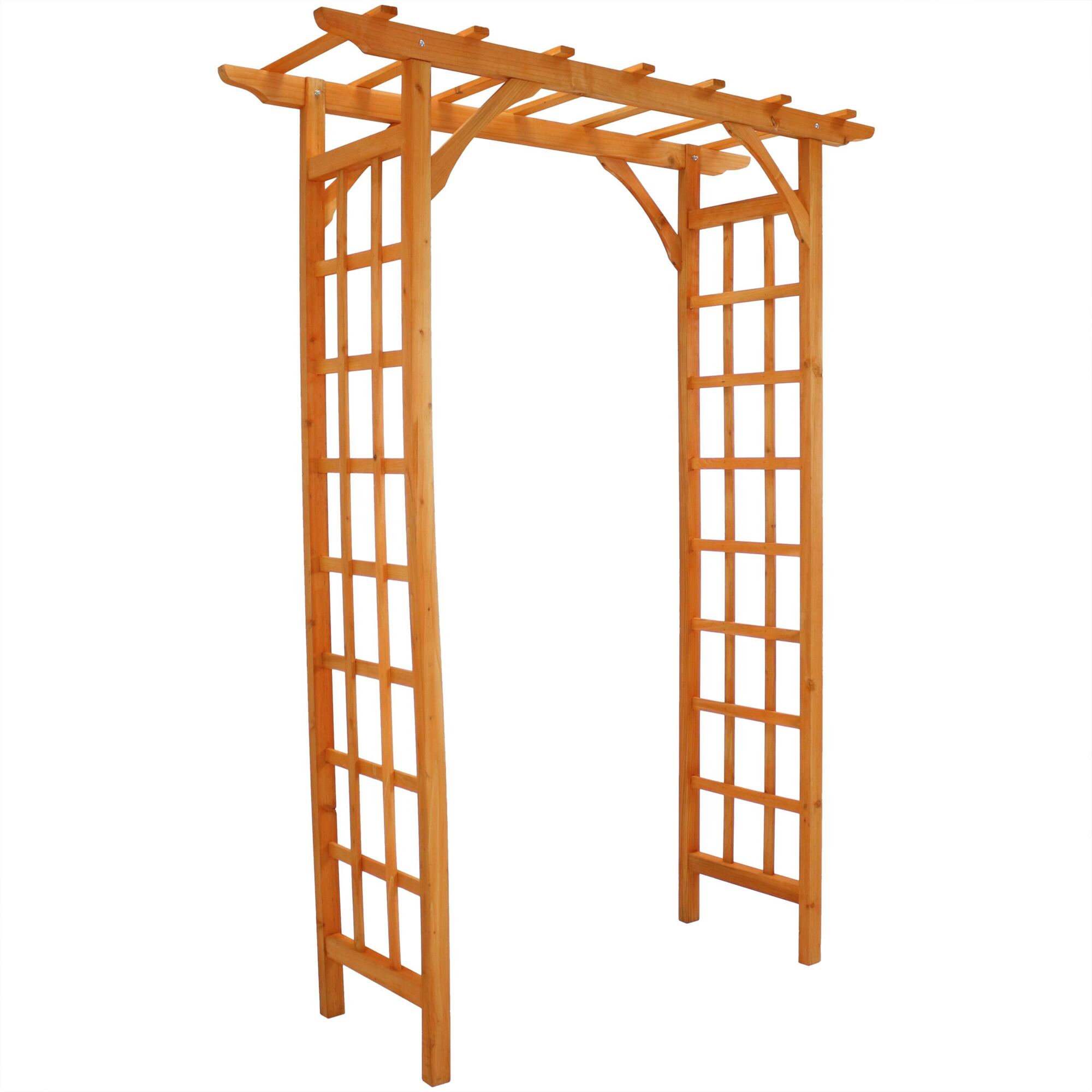 Sunnydaze Decor Wooden Garden Arbor - 78.5in., Fir Wood, Weatherproof Finish, Model# DSL-698