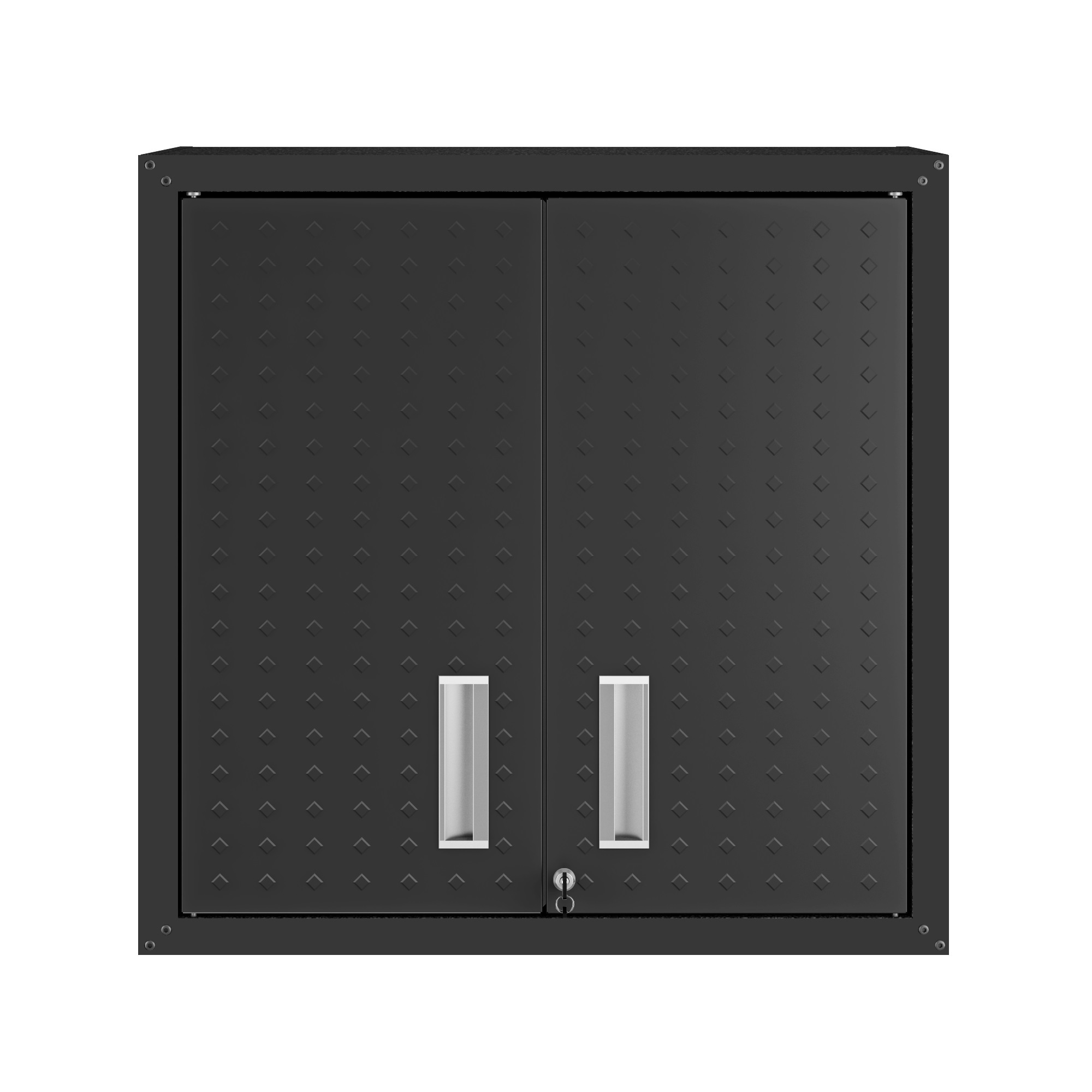 Manhattan Comfort, Fortress Floating Garage Cabinet in Charcoal Grey, Height 30.3 in, Width 30 in, Color Dark Gray, Model# 5GMC