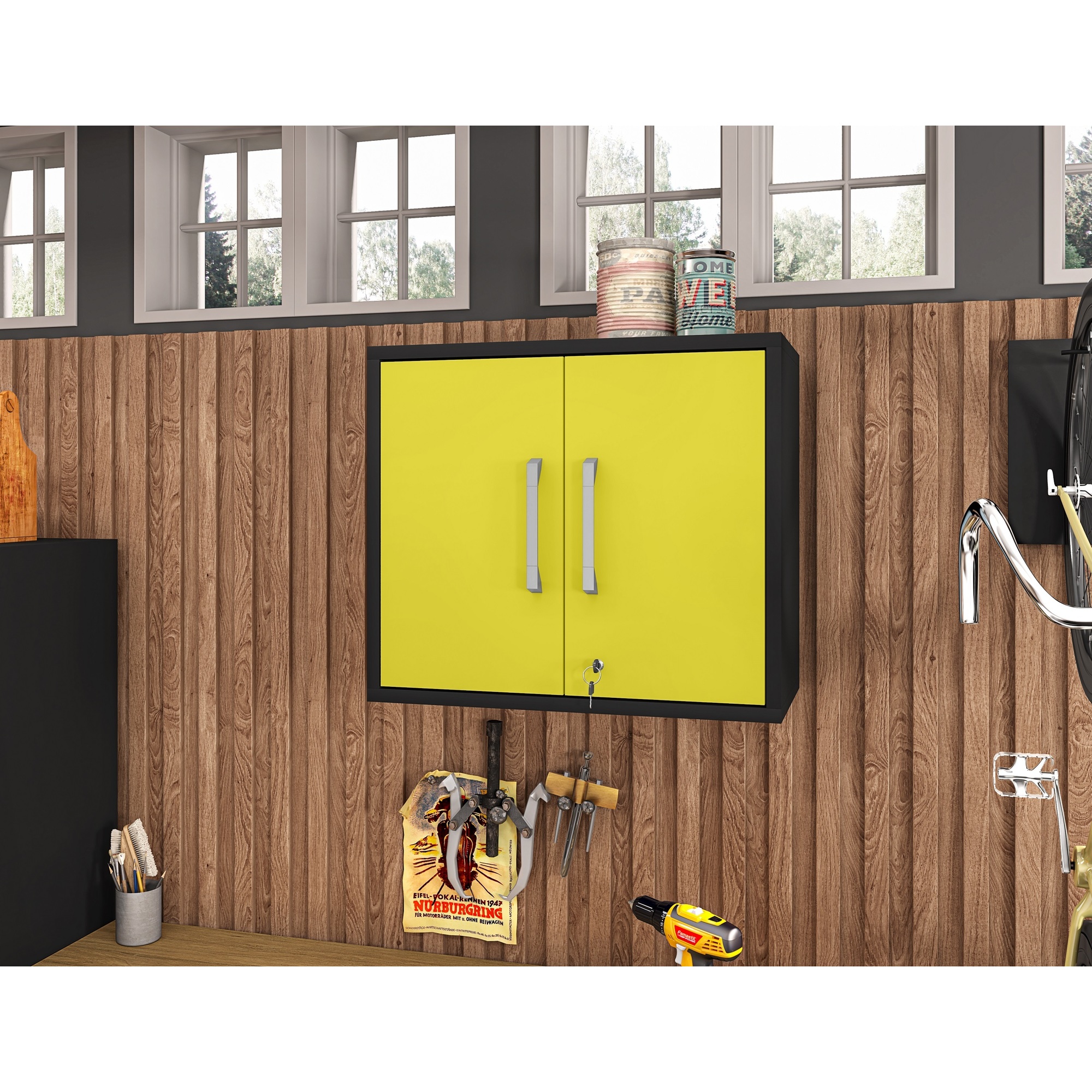 Manhattan Comfort Eiffel Floating Storage Cabinet - Thumbnail 4