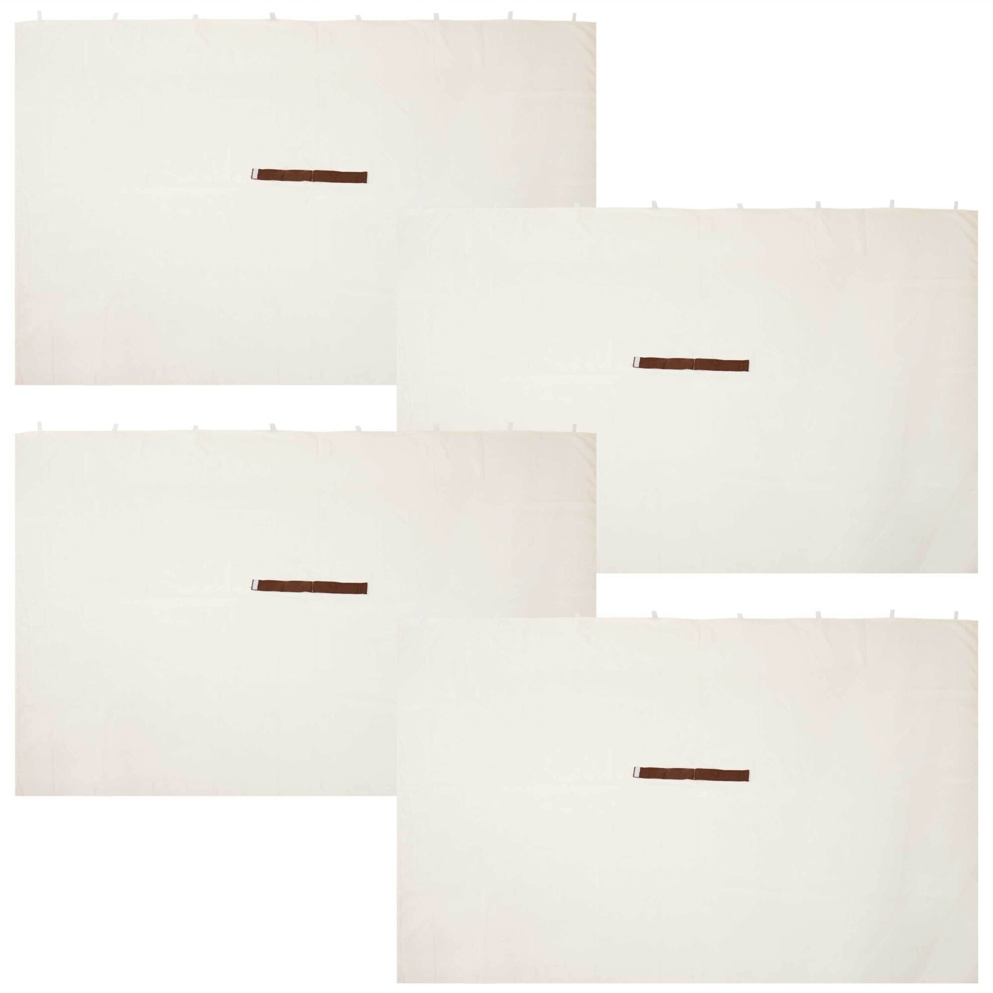 Sunnydaze Decor, 4-Piece Sidewall Set - Cream, Color Cream, Shape Rectangle, Frame Material Polyester, Model# CRE-137