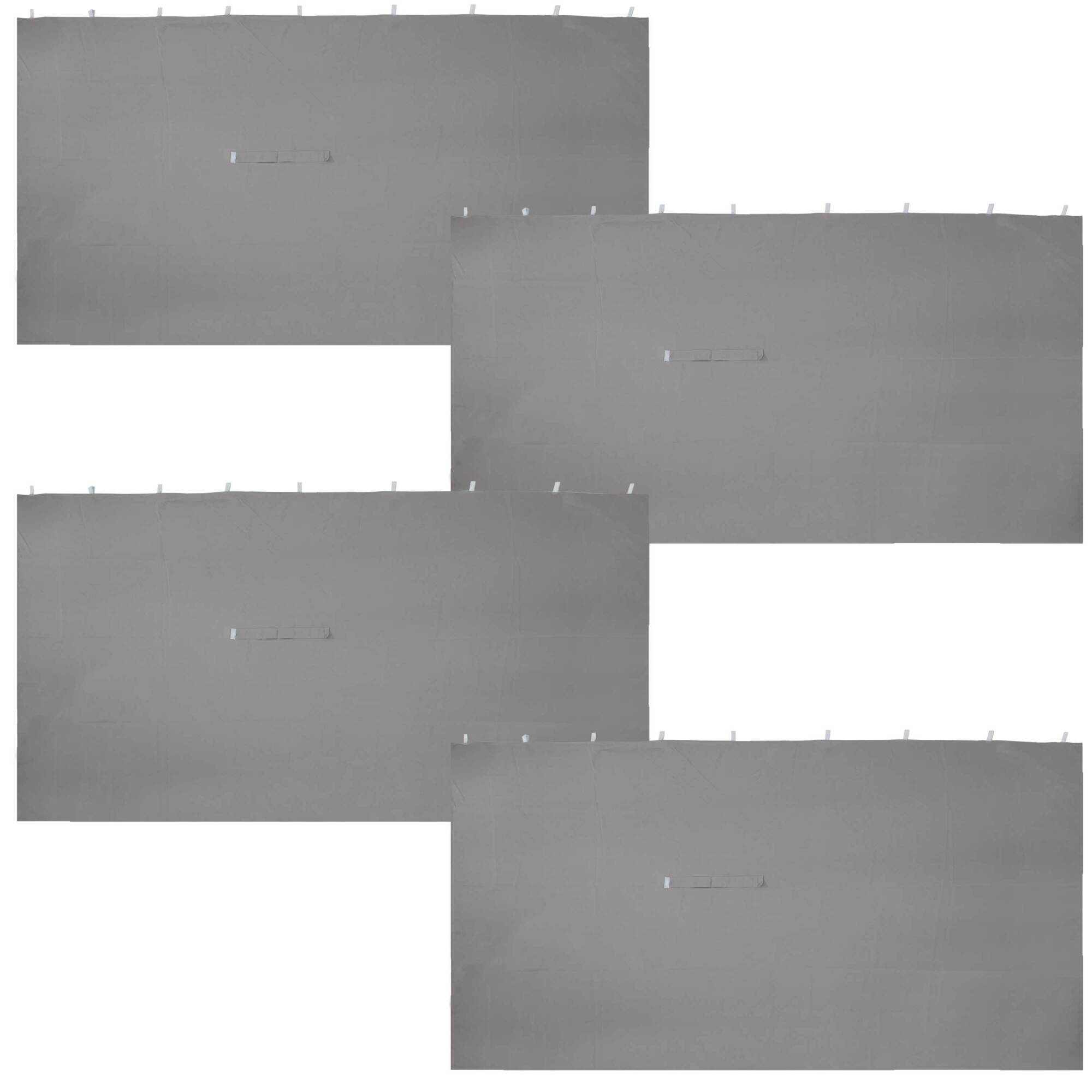 Sunnydaze Decor Gazebo Sidewall Set - 10ft. x 13ft., Weather-Resistant Polyester, Gray, Model# CRE-175