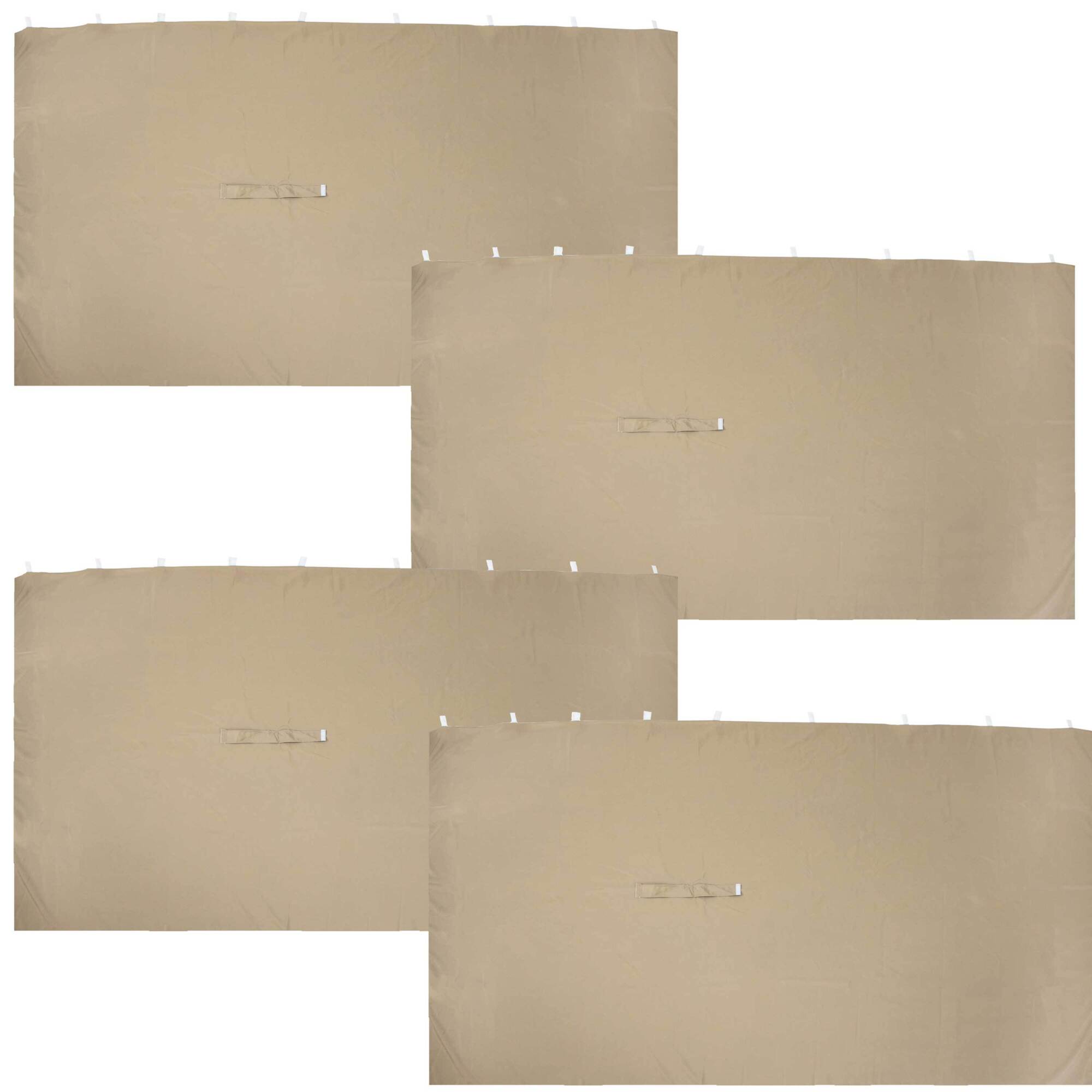 Sunnydaze Decor, 10ft. x 13ft. Gazebo Sidewall Set - Tan, Color Brown, Shape Rectangle, Frame Material Polyester, Model# CRE-182