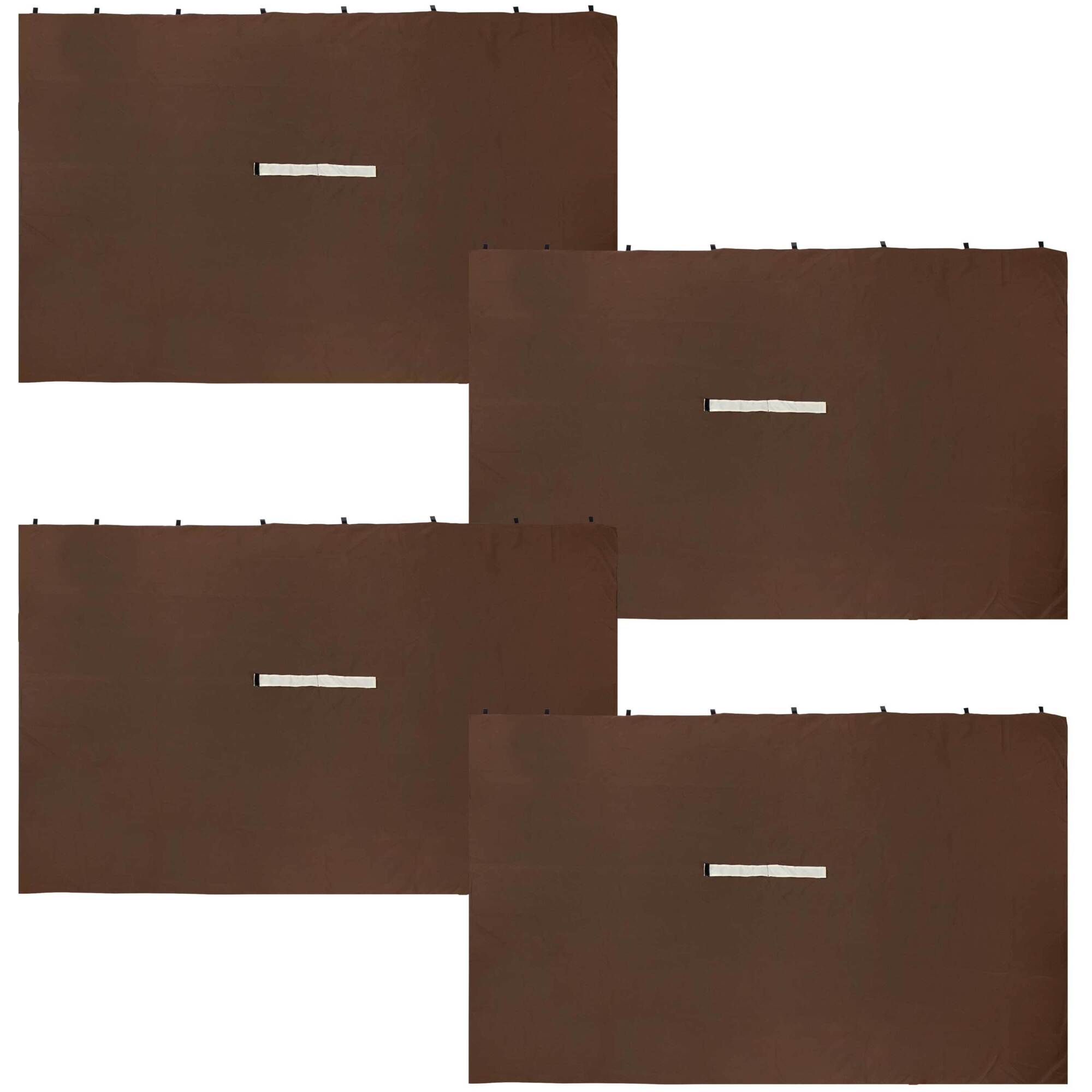 Sunnydaze Decor, Gazebo Sidewall Set - Brown, Color Brown, Shape Rectangle, Frame Material Polyester, Model# CRE-144