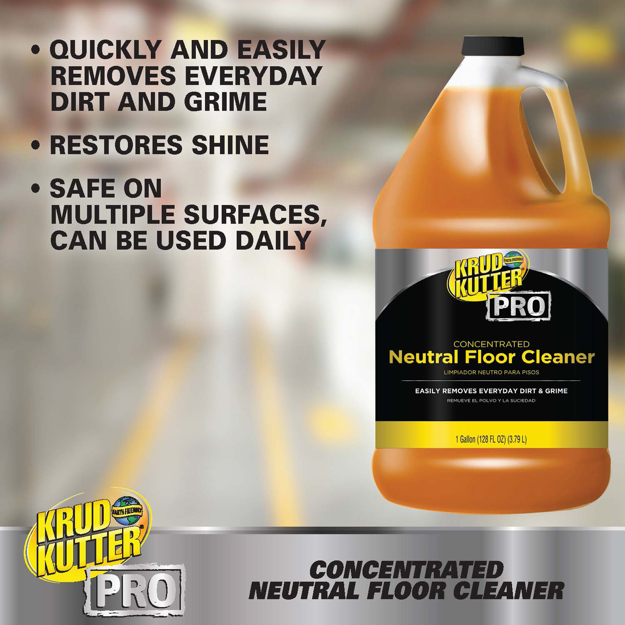 Krud Kutter Pro, Neutral Floor Cleaner Gallon, Ounces 128 oz, Model
