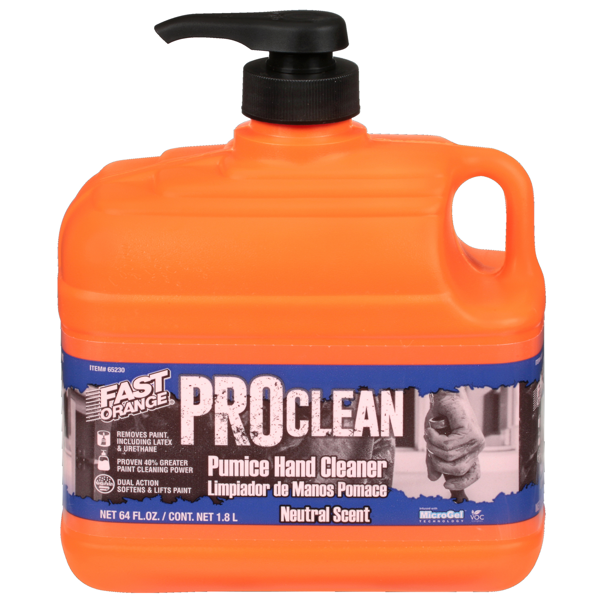 Fast Orange, ProClean Pumice Hand Cleaner 64oz with Pump, Ounces 64 oz,  Scent Type Fresh, Model# 65230