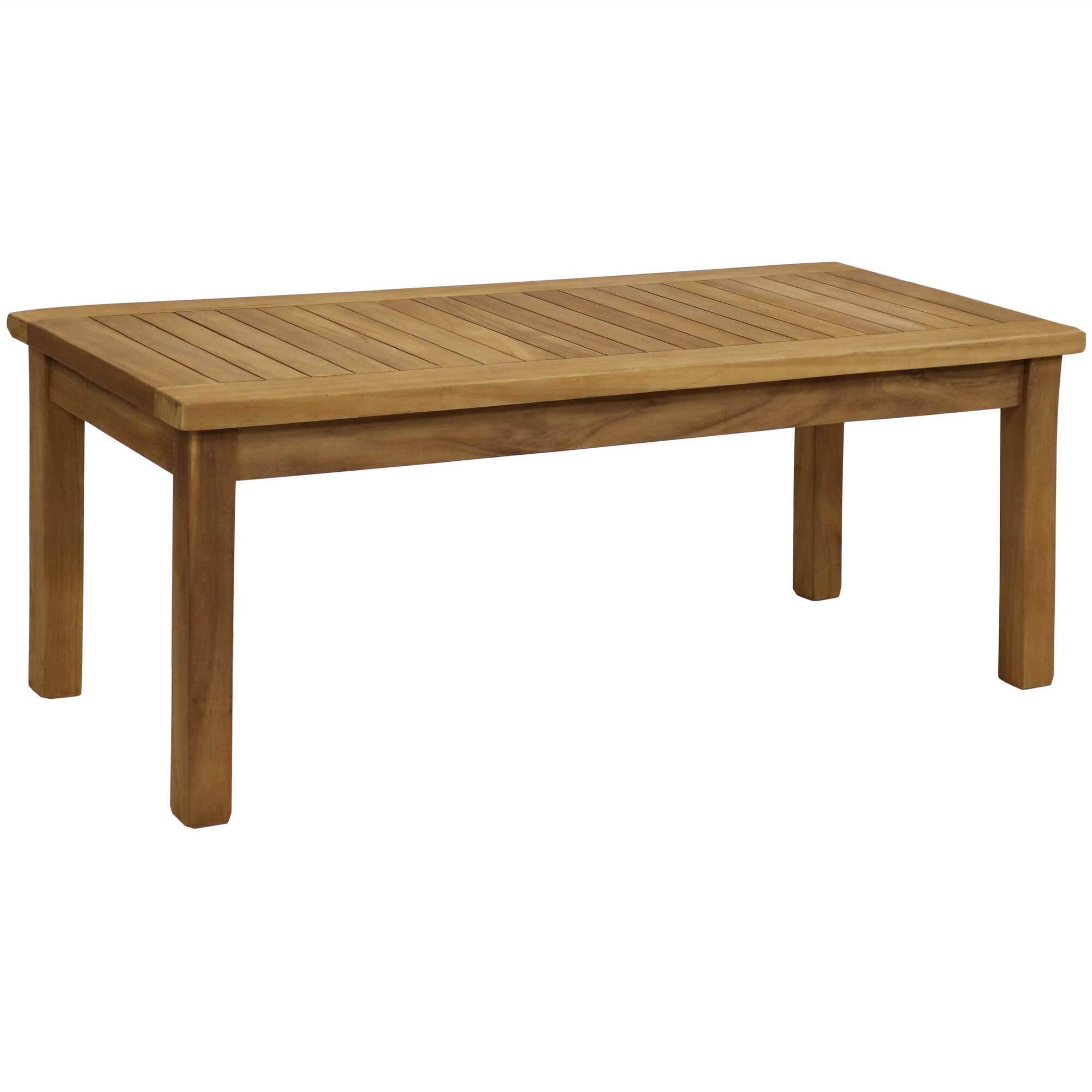 Sunnydaze Decor, Rectangular Coffee Table - Brown - 44in., Table Shape Rectangle, Primary Color Brown, Height 18 in, Model# JVA-339