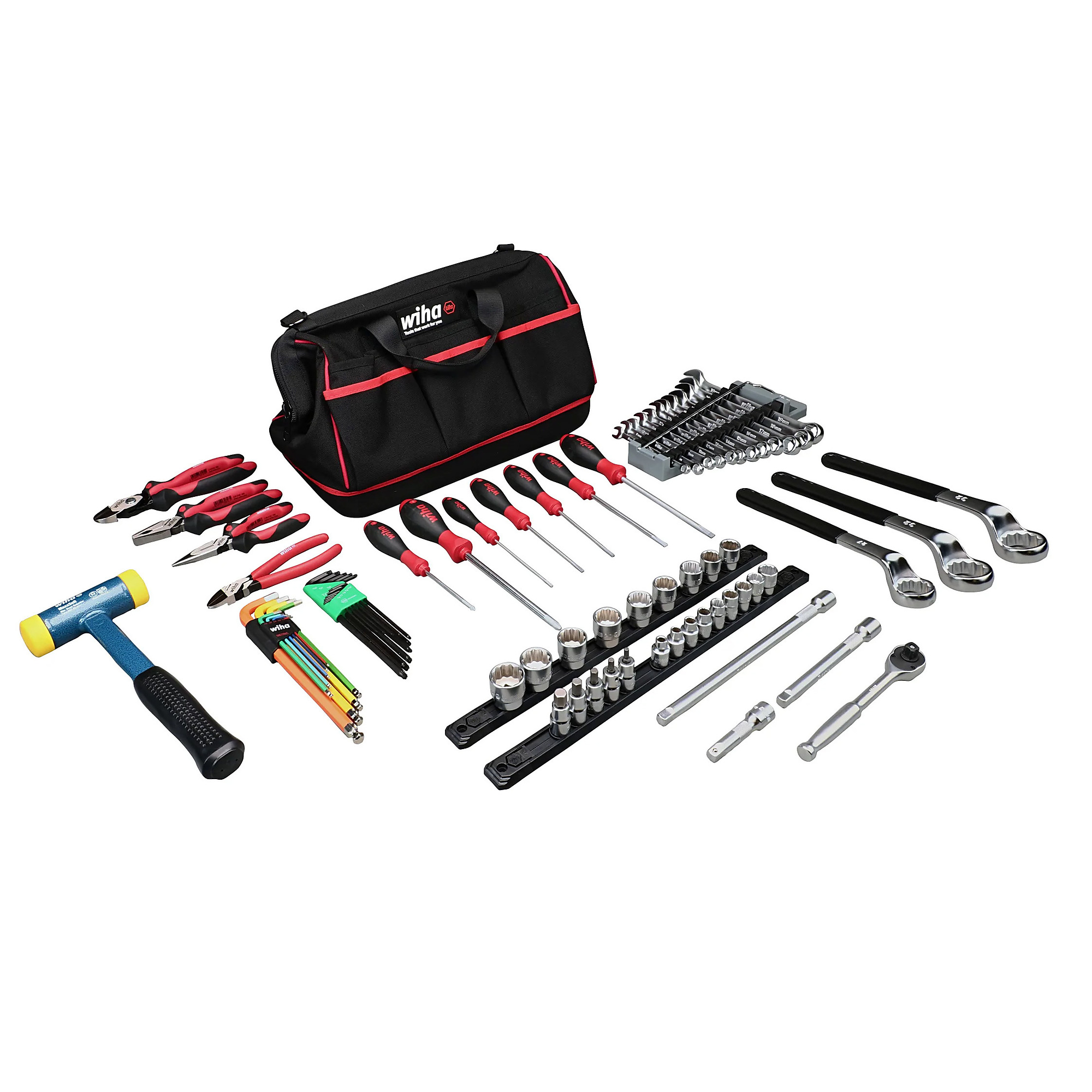 Wera - Combination Hand Tool Set: 43 Pc, Socket & Bit Set