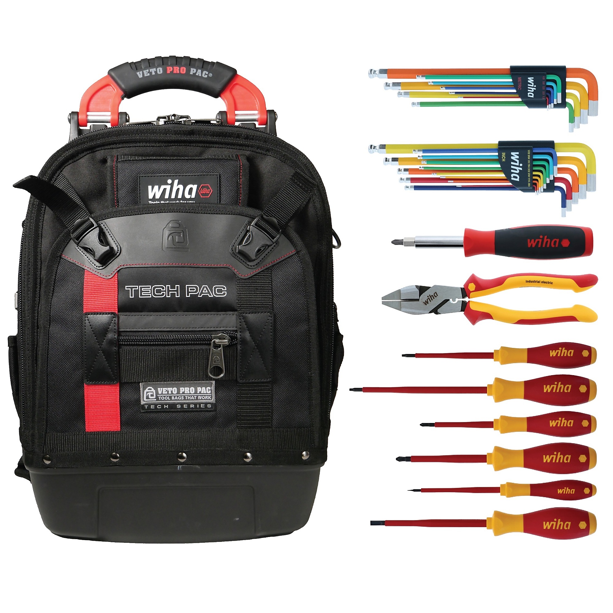 Wiha Redstripe TECH PAC 30 Piece Tool Kit, Model# 91596