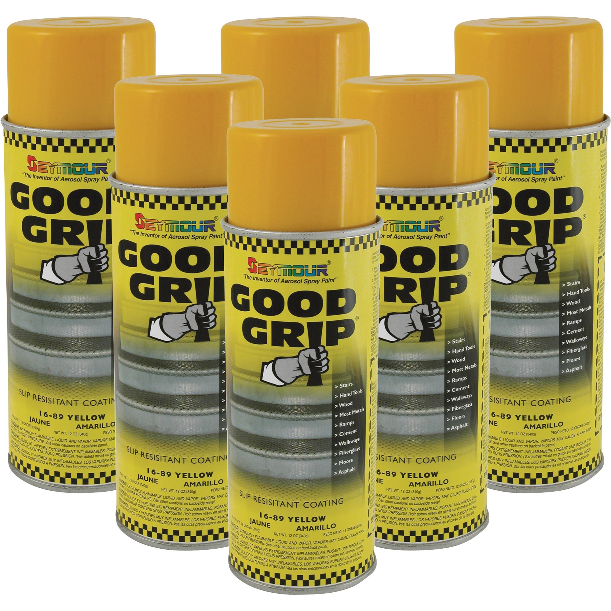 Seymour Good Grip SlipResistant Coating — Yellow, 6ct. Case, 16Oz