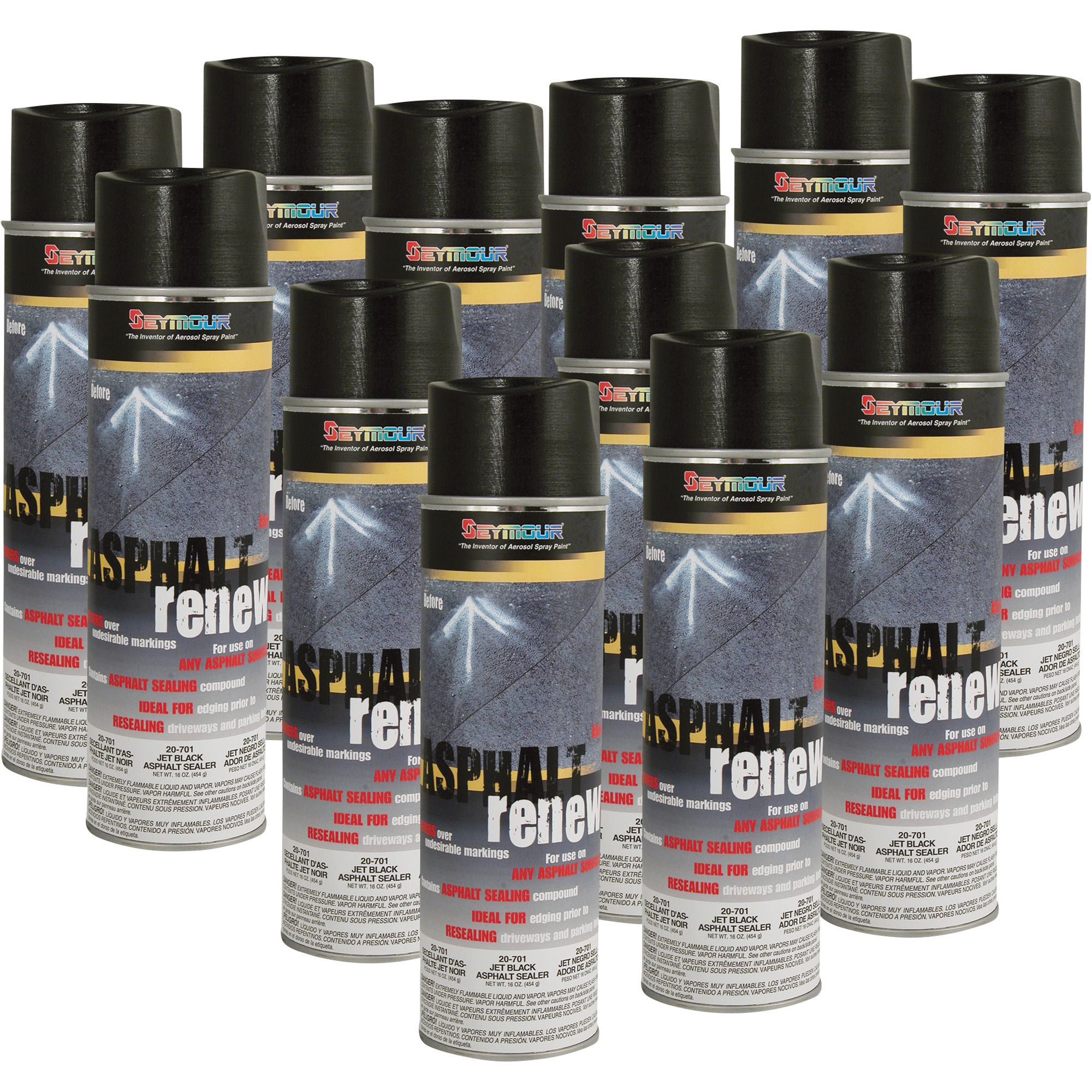 20-701 Seymour Asphalt Renew Spray Paint, Jet Black (17 oz.) - Seymour Paint