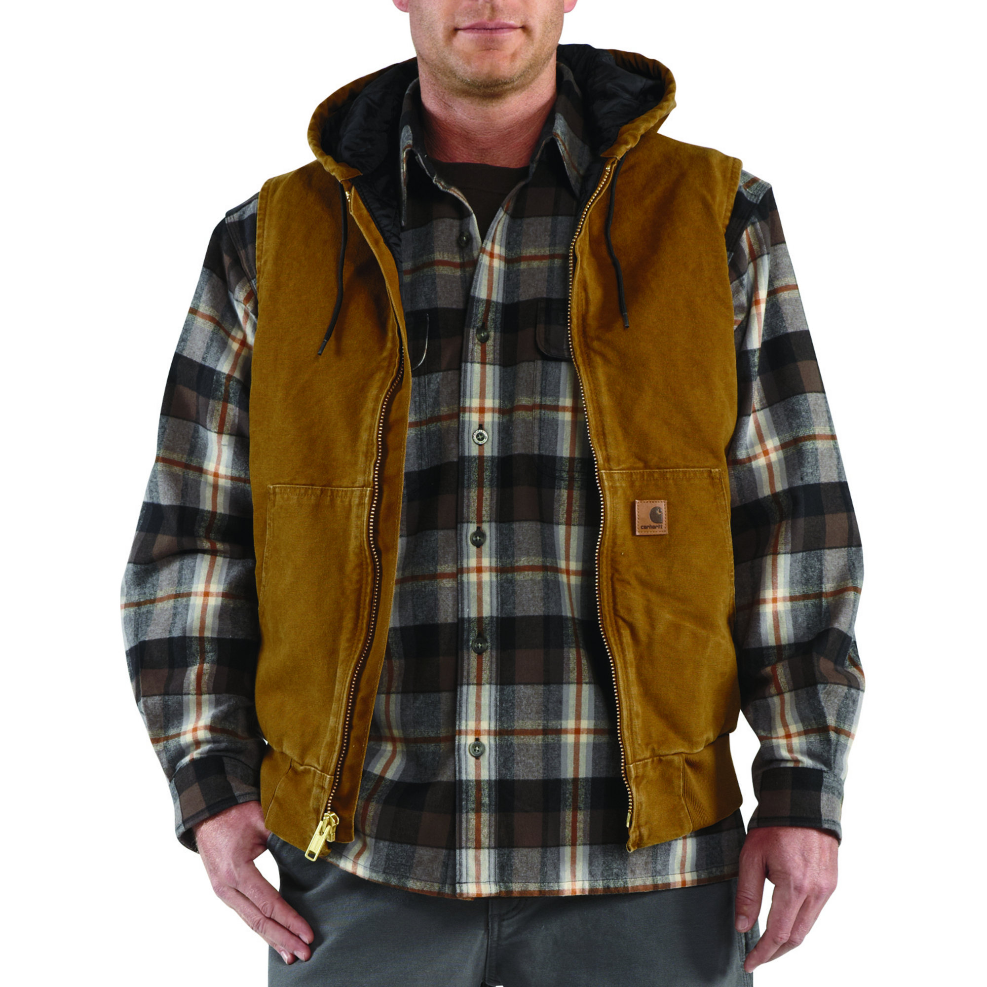 Carhartt vest with hood best sale